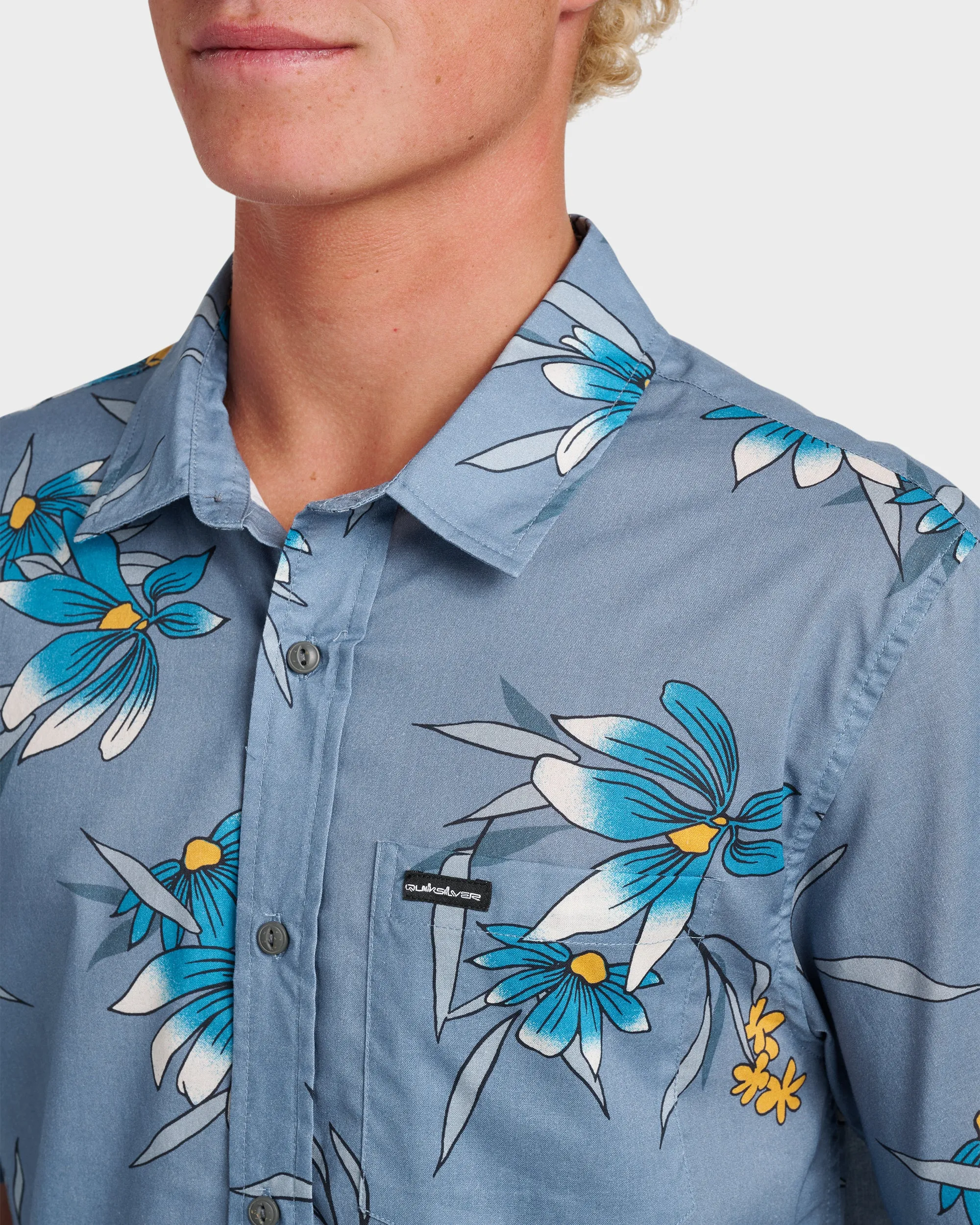 Costal Flora Classic Short Sleeve Shirt - Coronet Blue sold by Quiksilver product image thumbnail 4