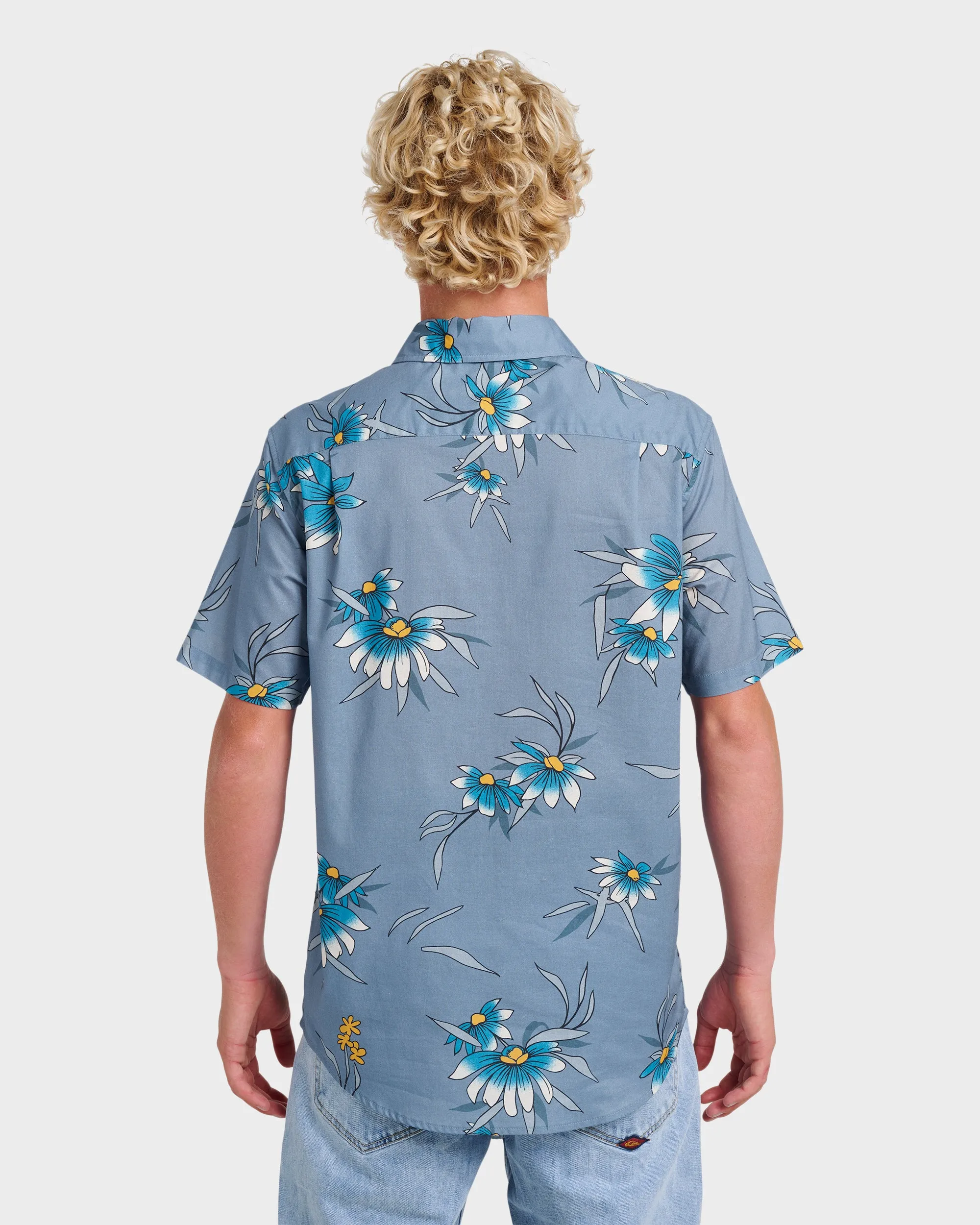 Costal Flora Classic Short Sleeve Shirt - Coronet Blue sold by Quiksilver product image thumbnail 2