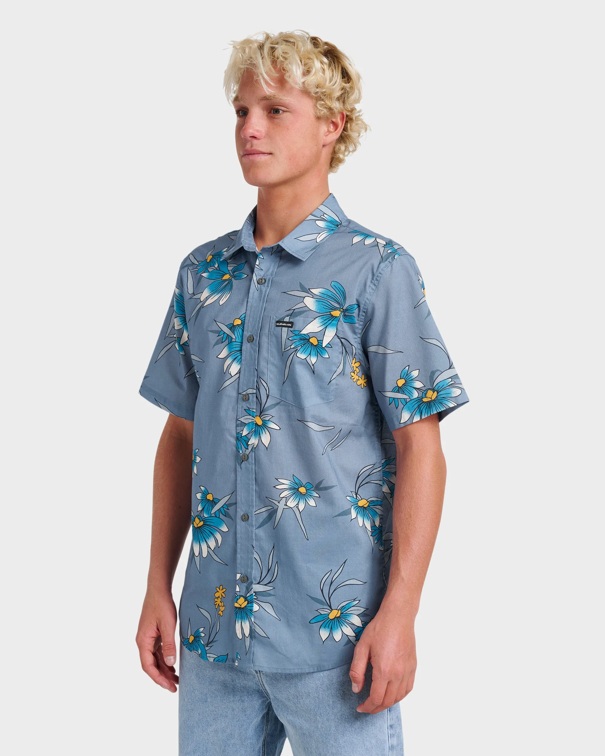 Costal Flora Classic Short Sleeve Shirt - Coronet Blue sold by Quiksilver product image thumbnail 3