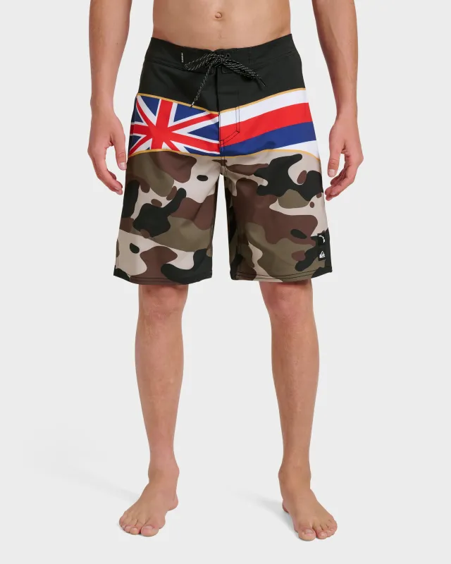 Hi Panel 20" Boardshorts - Grape Leaf sold by Quiksilver