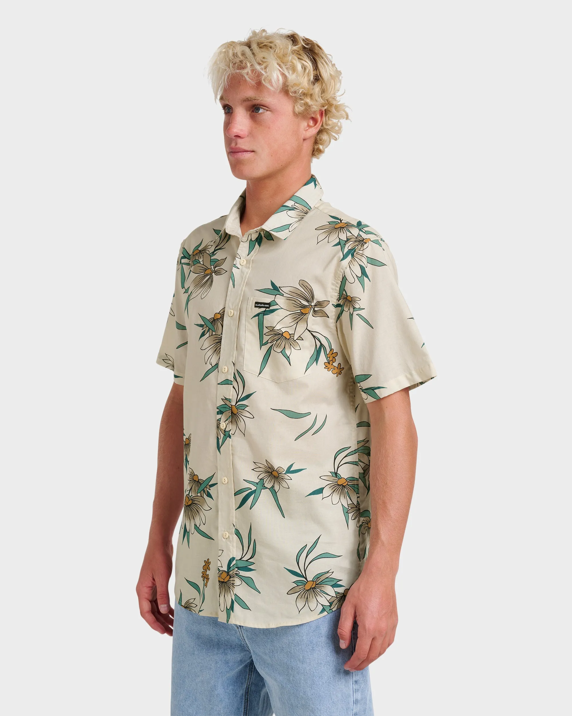 Costal Flora Classic Short Sleeve Shirt - Moonstruck sold by Quiksilver product image thumbnail 3