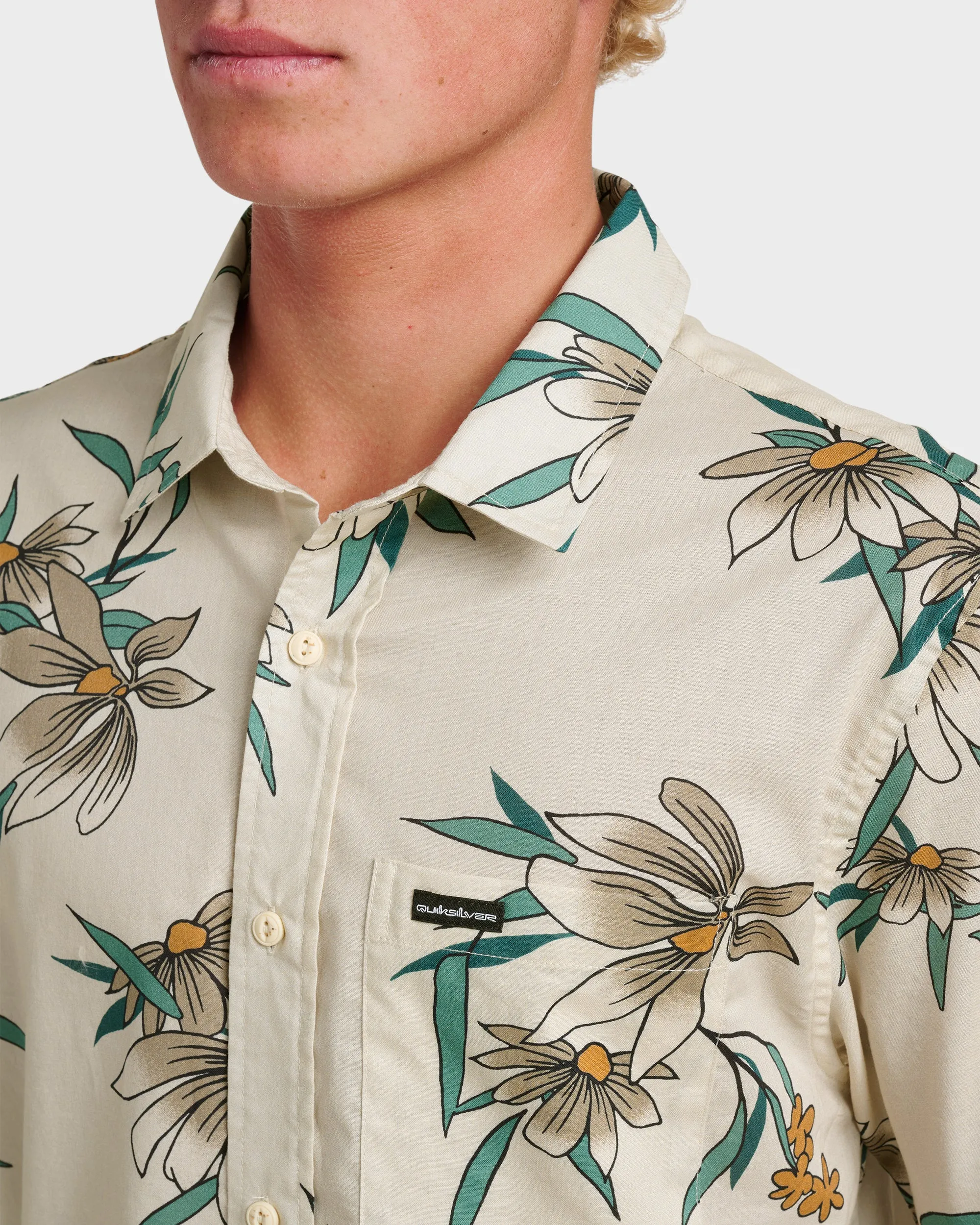 Costal Flora Classic Short Sleeve Shirt - Moonstruck sold by Quiksilver product image thumbnail 4