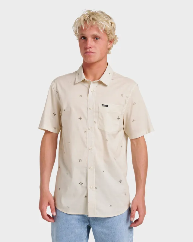 Mini Dimensions Classic Short Sleeve Shirt - Silver Birch sold by Quiksilver