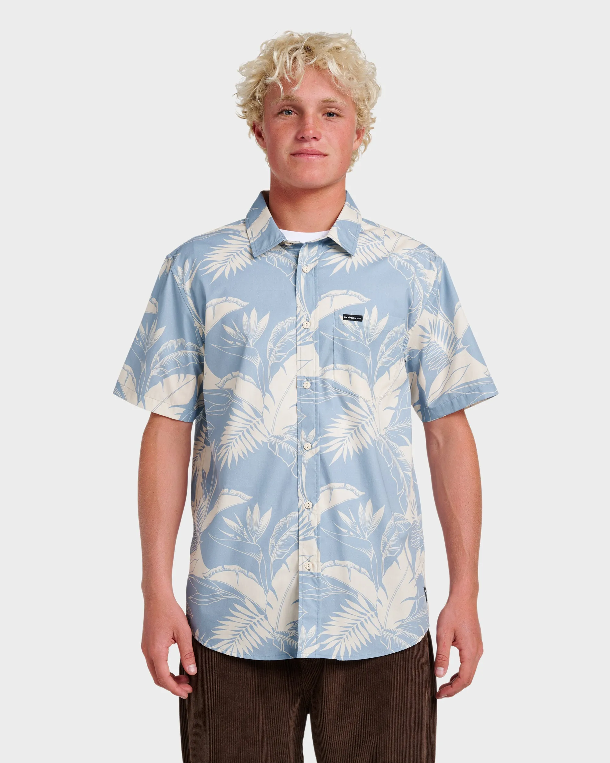 Kahanu Classic Short Sleeve Shirt - Ashley Blue sold by Quiksilver