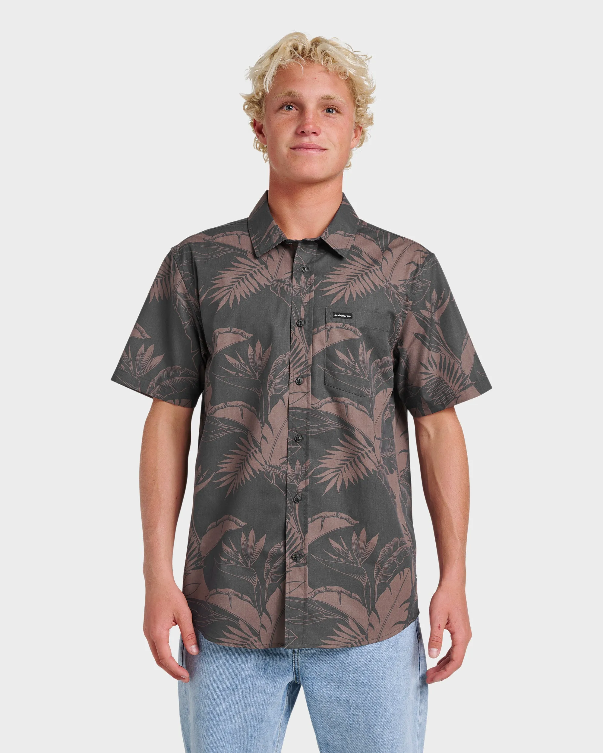 Kahanu Classic Short Sleeve Shirt - Black sold by Quiksilver