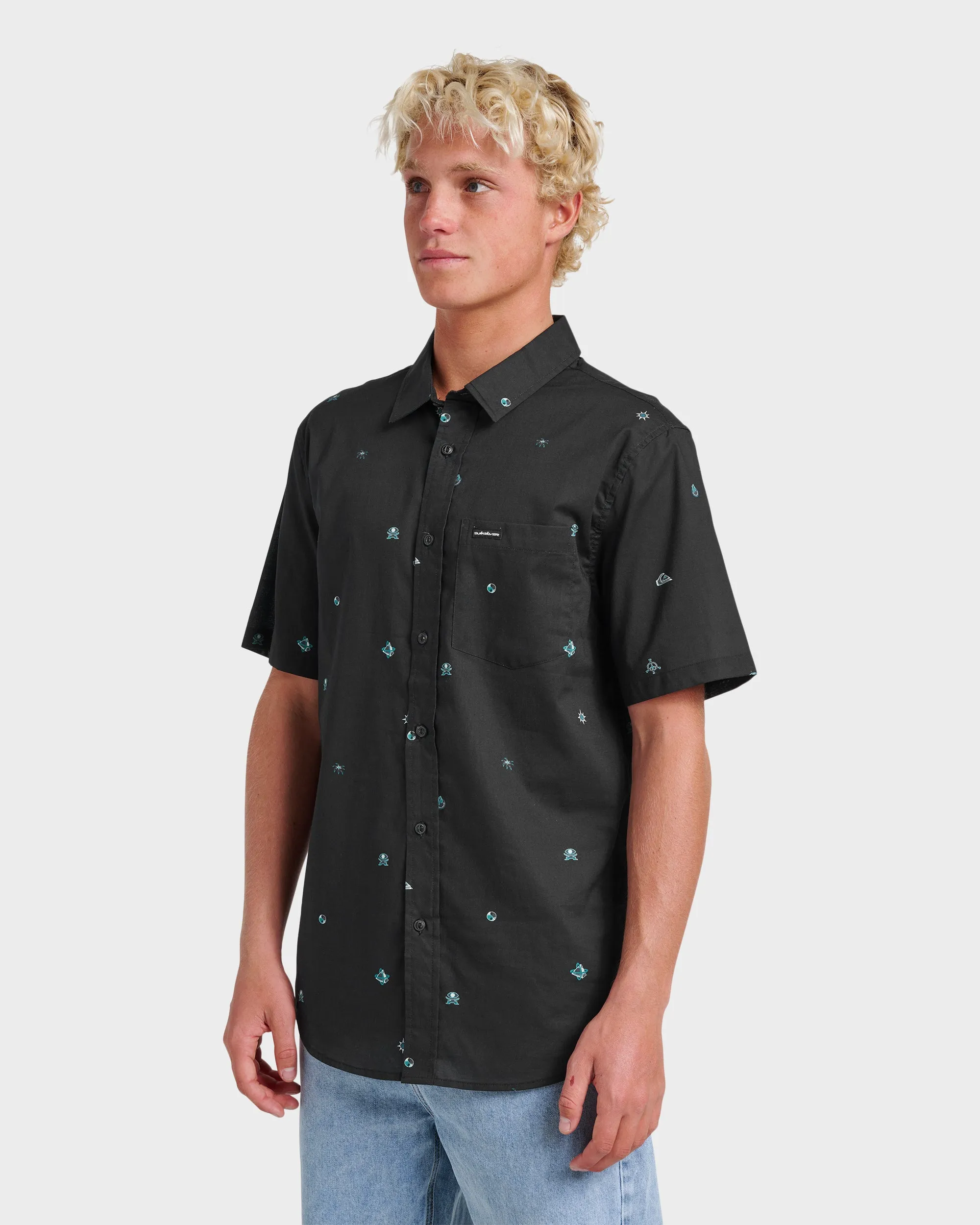 Mini Dimensions Classic Short Sleeve Shirt - Black sold by Quiksilver product image thumbnail 3