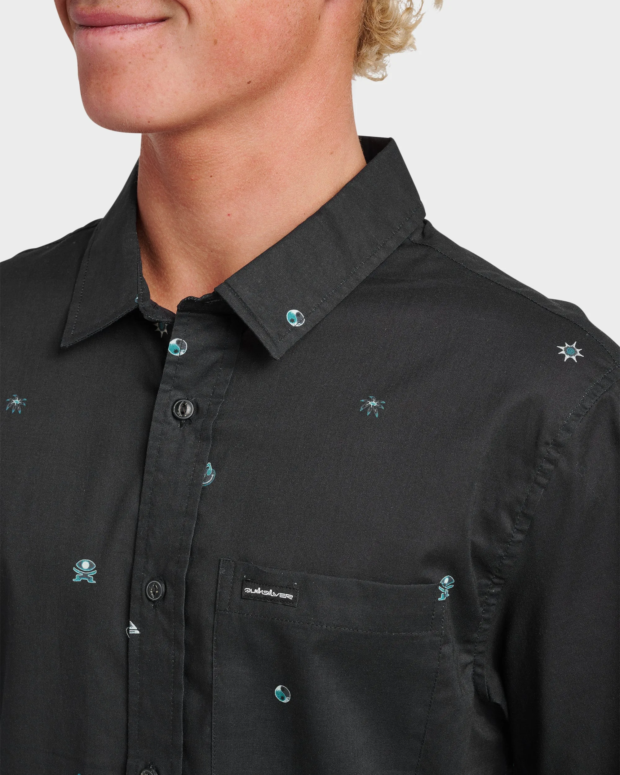Mini Dimensions Classic Short Sleeve Shirt - Black sold by Quiksilver product image thumbnail 4