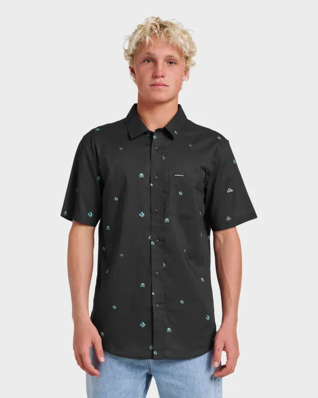 Mini Dimensions Classic Short Sleeve Shirt - Black sold by Quiksilver