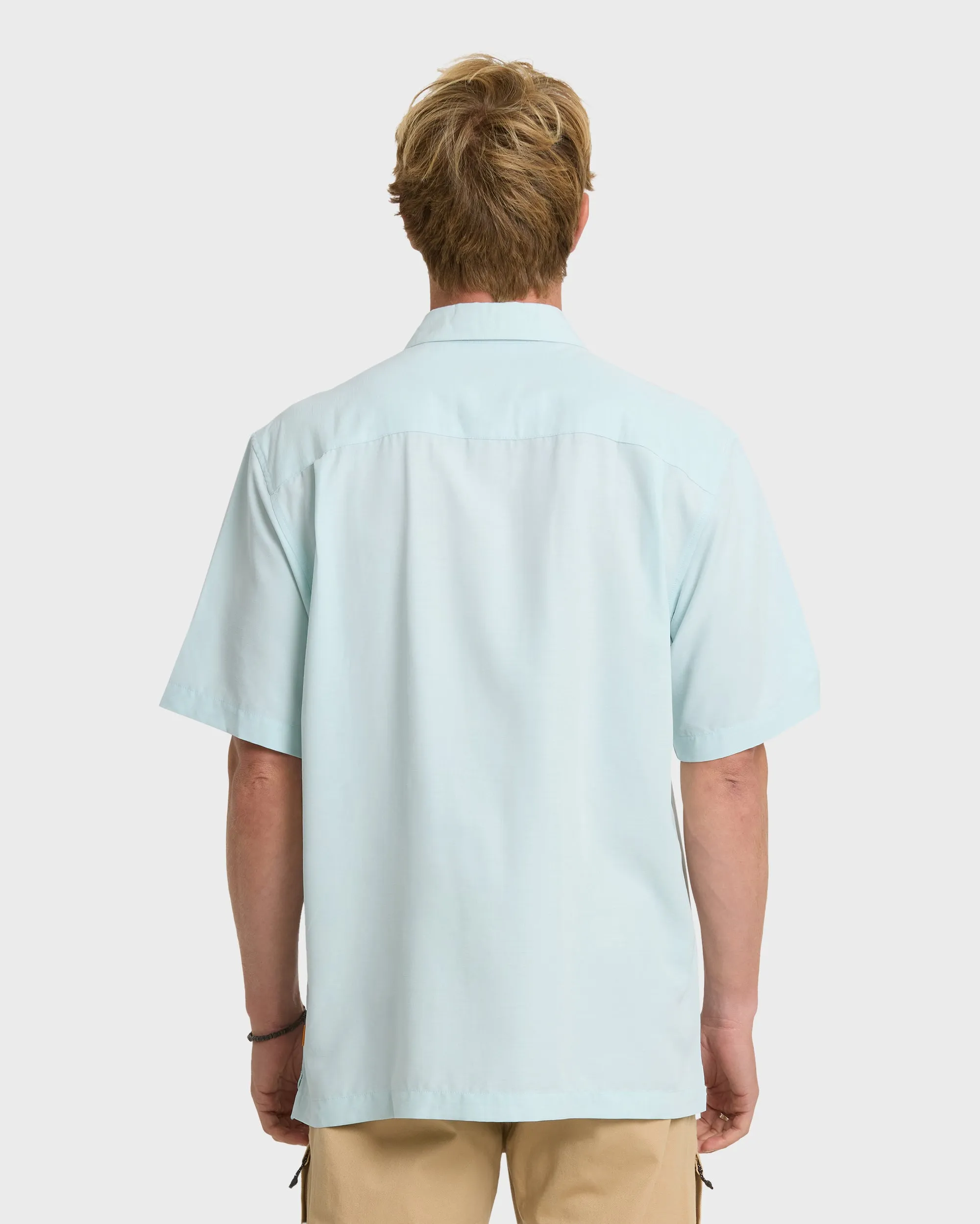 Waterman Tahiti Palms Premium Anti-Wrinkle Shirt - Cool Blue sold by Quiksilver product image thumbnail 2