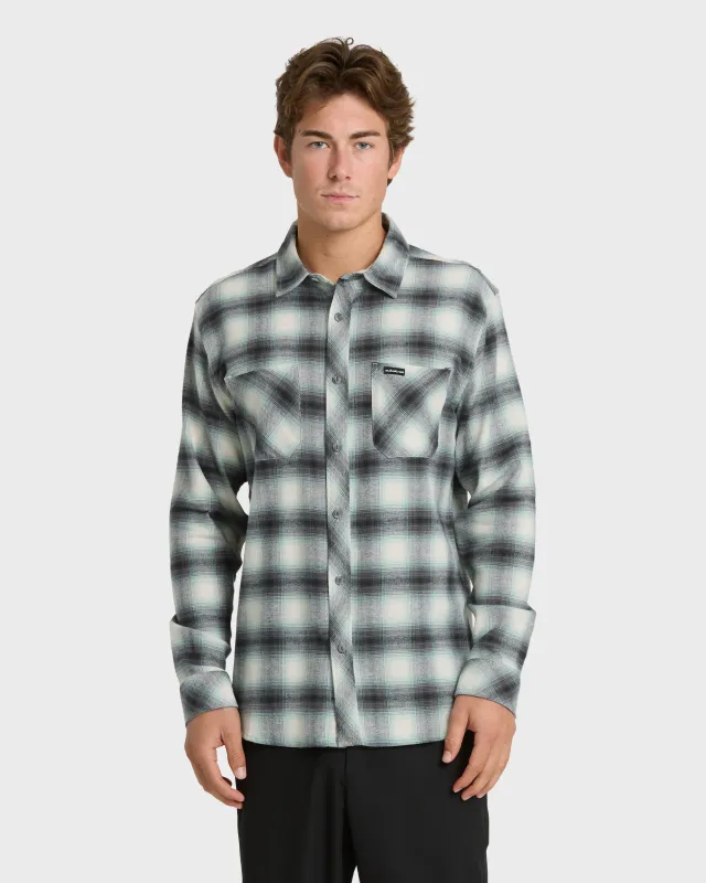 Terrace Stretch Flannel Shirt - Moonstruck sold by Quiksilver