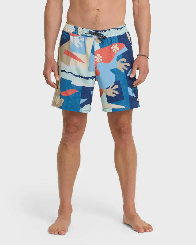 Surfsilk Mix 17" Nb Swim Trunks - Cream sold by Quiksilver