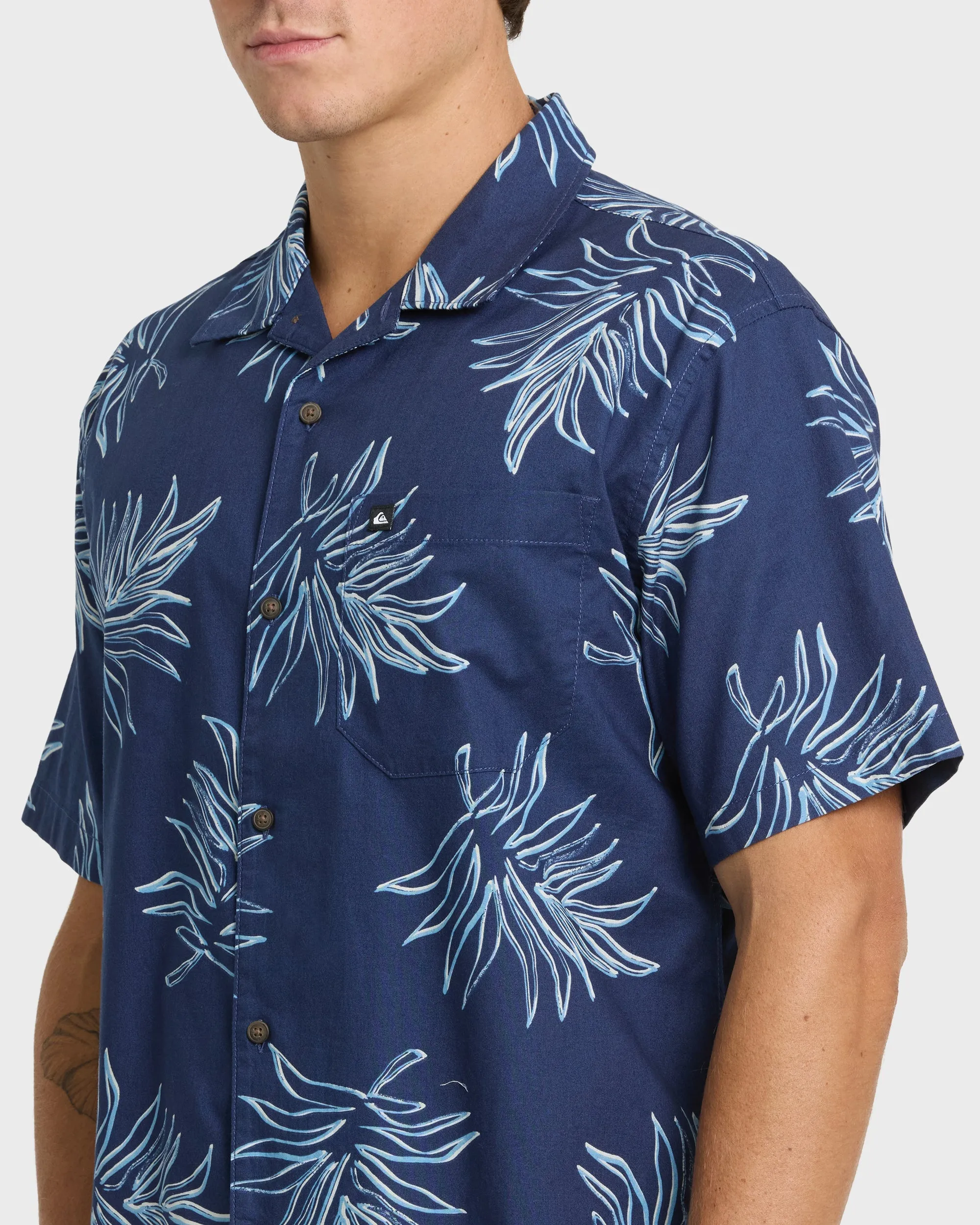 Island Palms Casual Short Sleeve Shirt - Navy sold by Quiksilver product image thumbnail 5