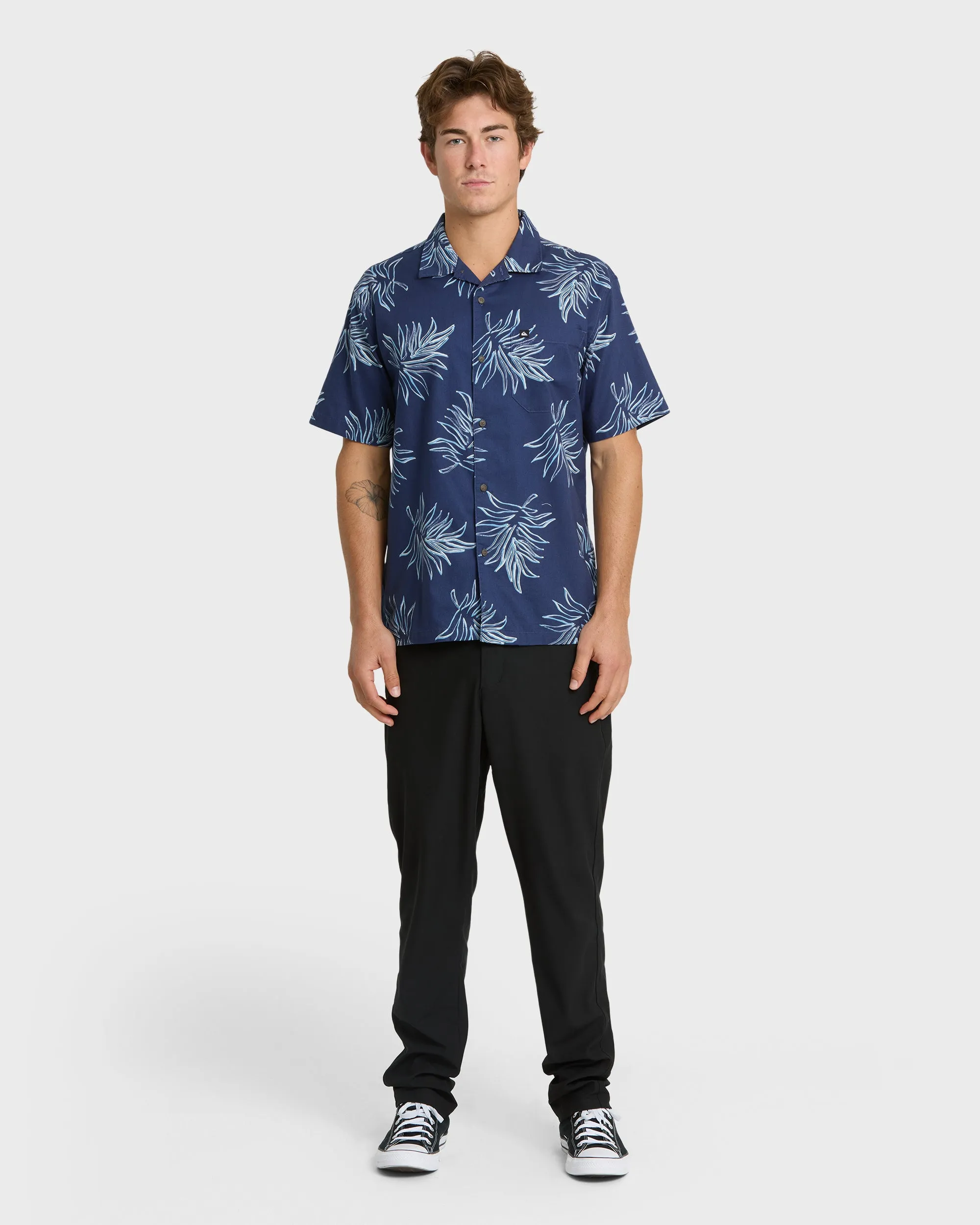 Island Palms Casual Short Sleeve Shirt - Navy sold by Quiksilver product image thumbnail 3