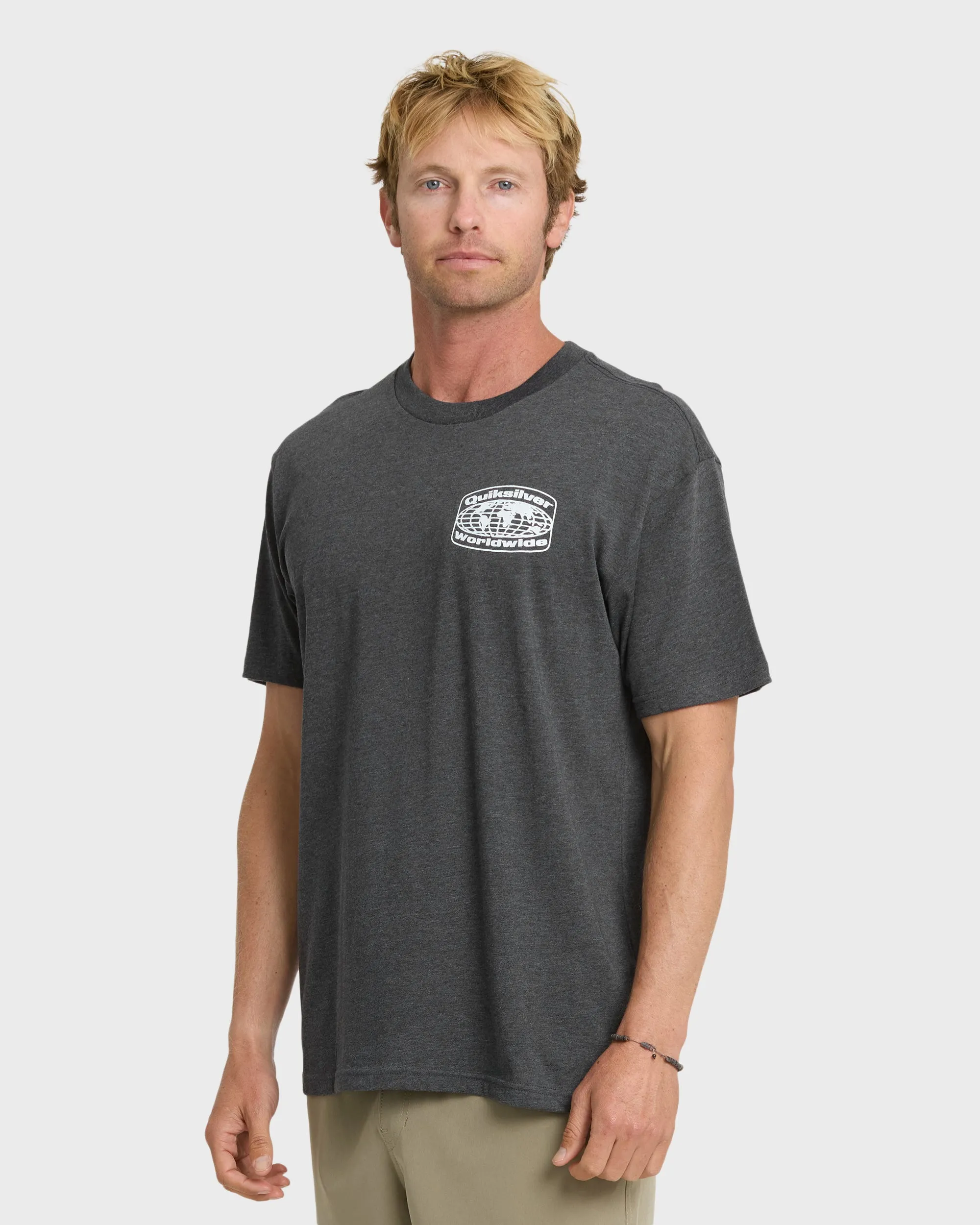 Global Local Classic T-shirt - Charcoal Heather sold by Quiksilver product image thumbnail 4