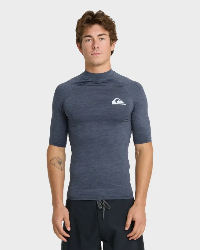 Everyday UPF 50 Short Sleeve Rashguard - Vintage Indigo Heather sold by Quiksilver