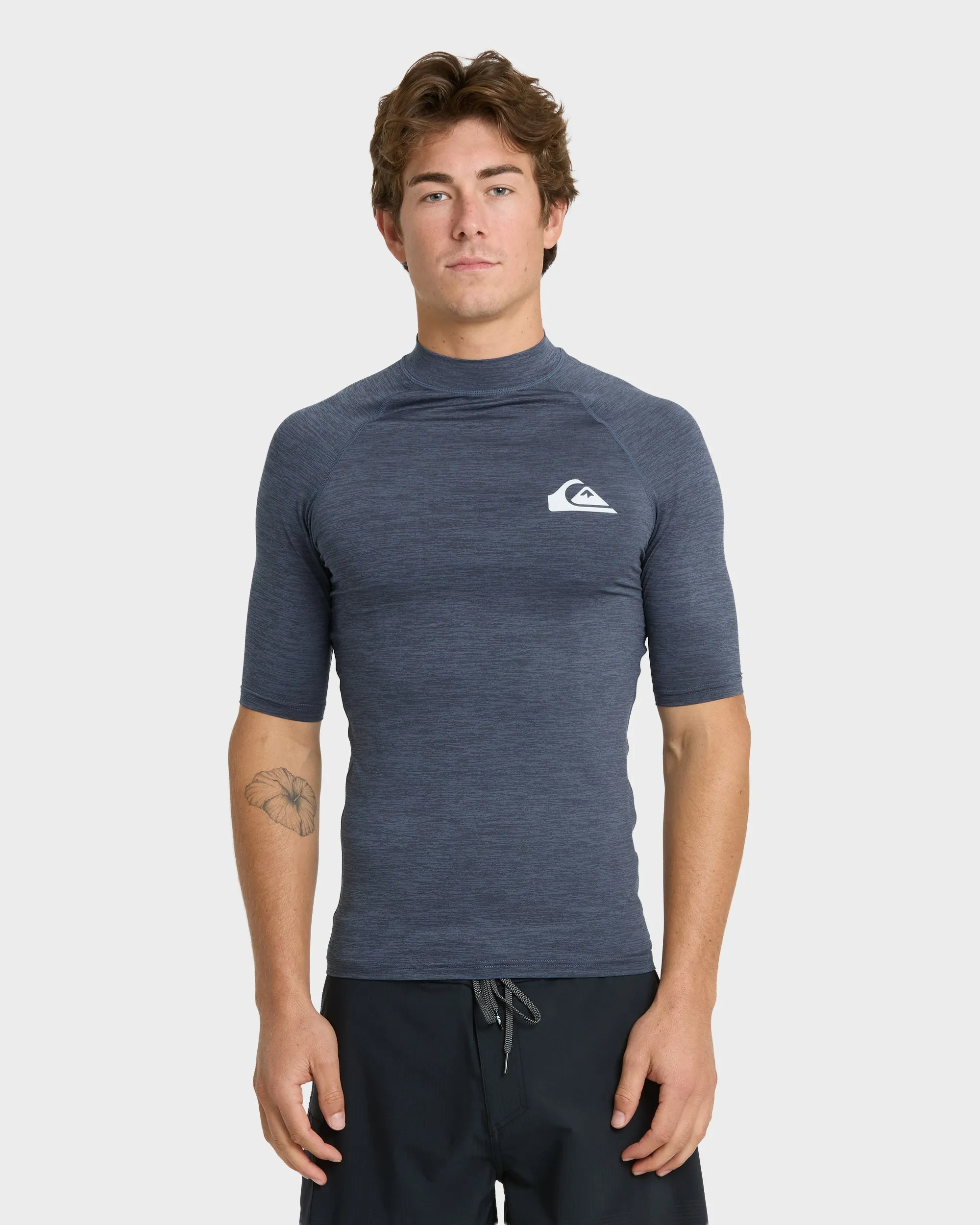 Everyday UPF 50 Short Sleeve Rashguard - Vintage Indigo Heather sold by Quiksilver