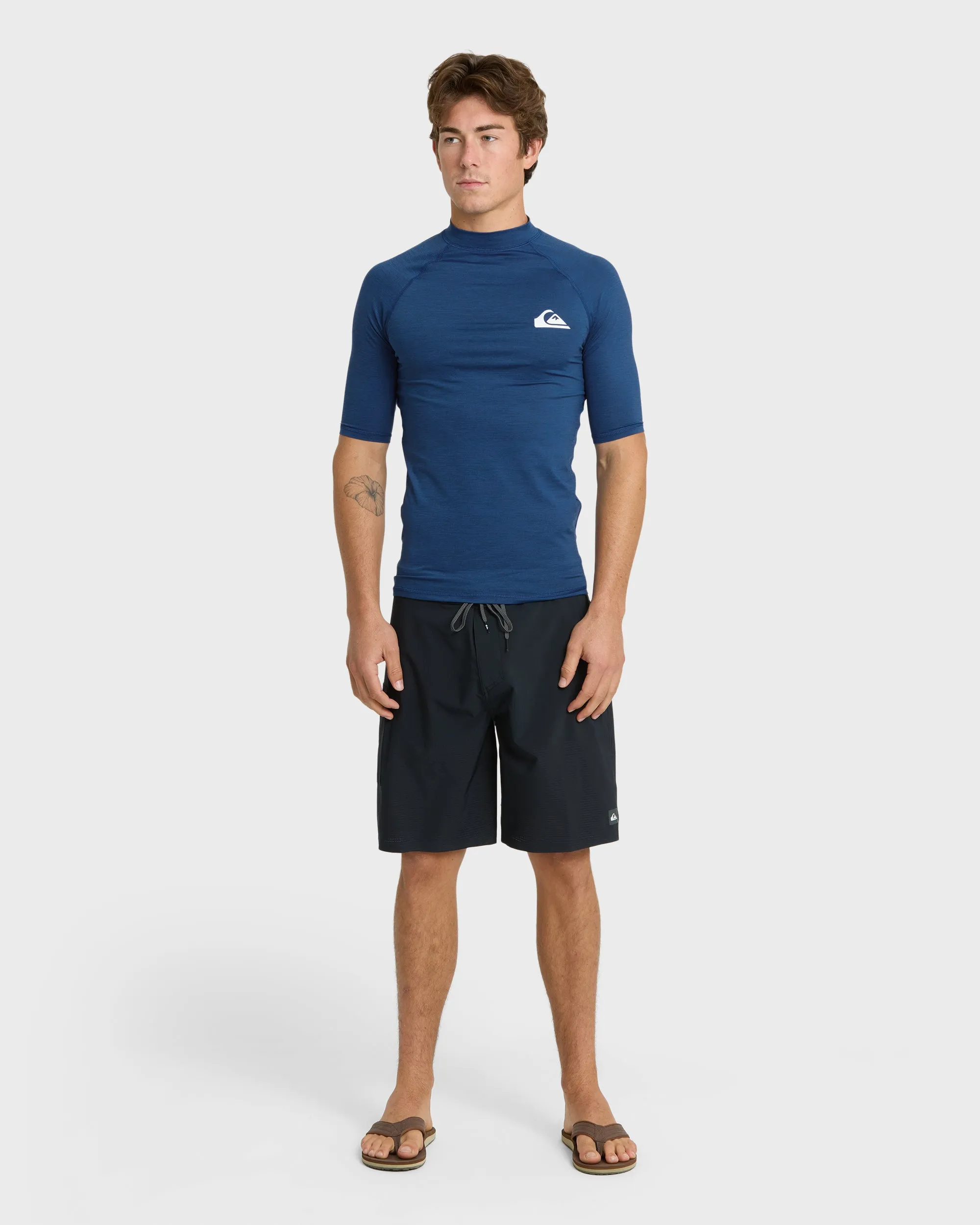 Everyday UPF 50 Short Sleeve Rashguard - Monaco Blue Heather sold by Quiksilver product image thumbnail 3
