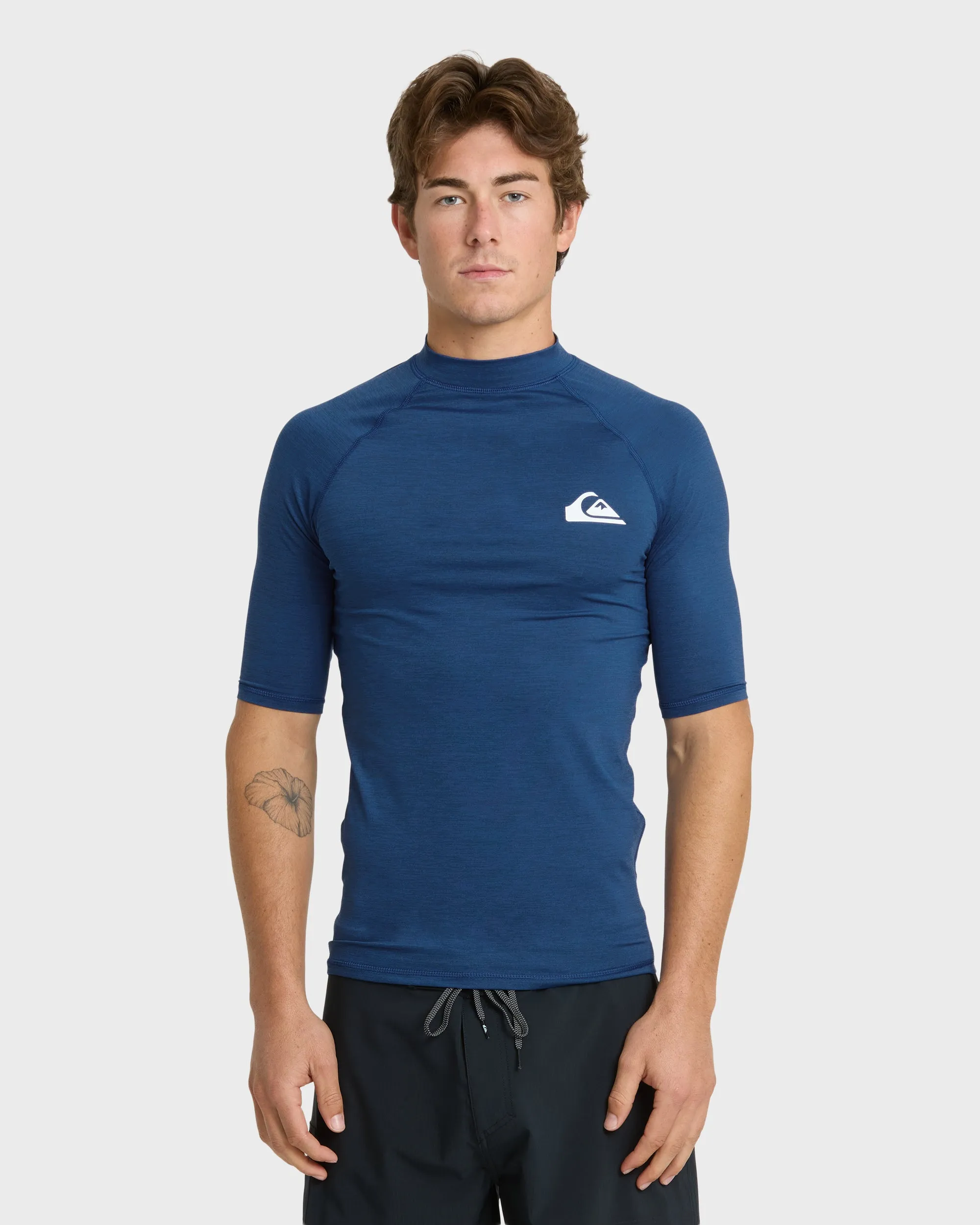 Everyday UPF 50 Short Sleeve Rashguard - Monaco Blue Heather sold by Quiksilver