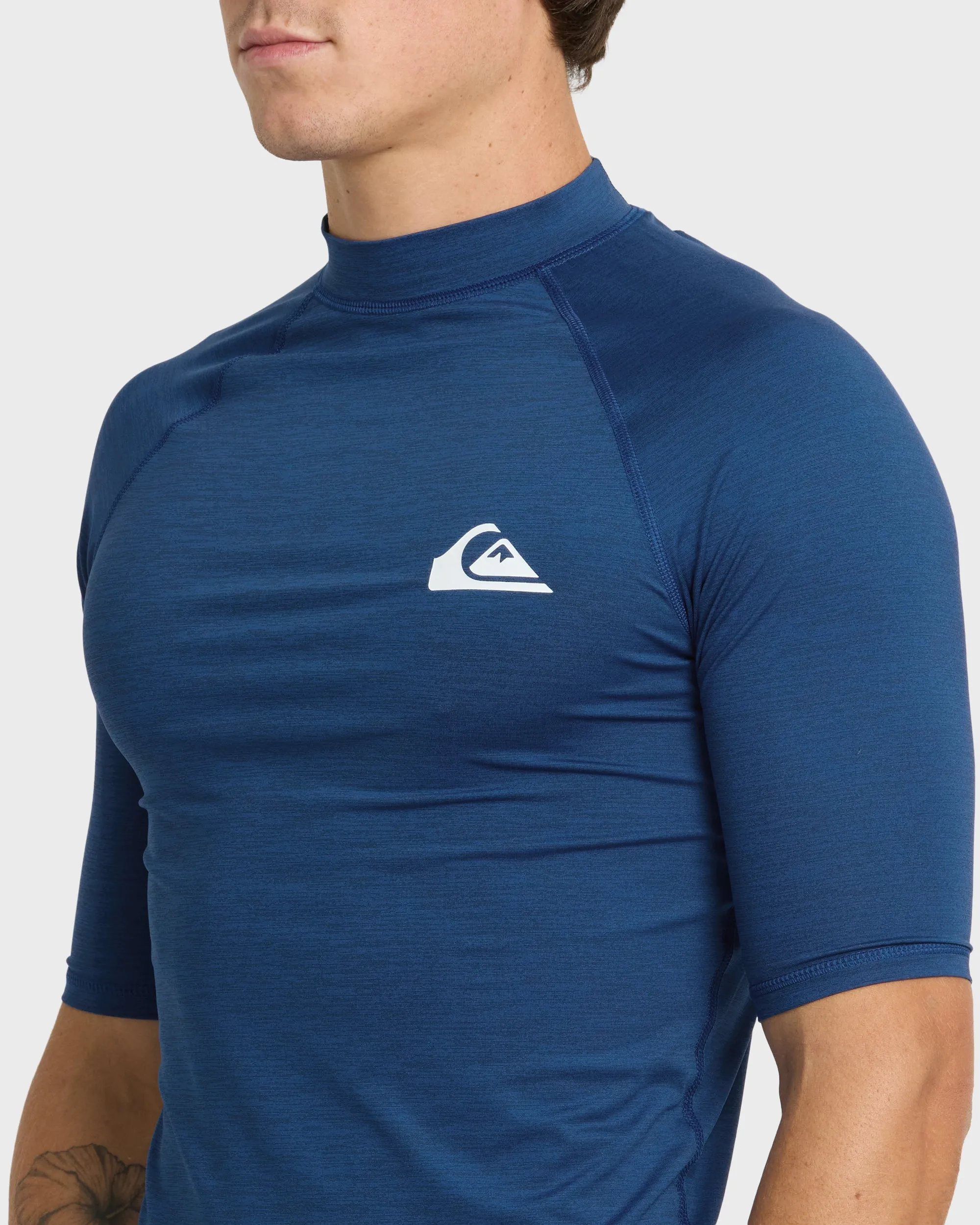 Everyday UPF 50 Short Sleeve Rashguard - Monaco Blue Heather sold by Quiksilver product image thumbnail 5