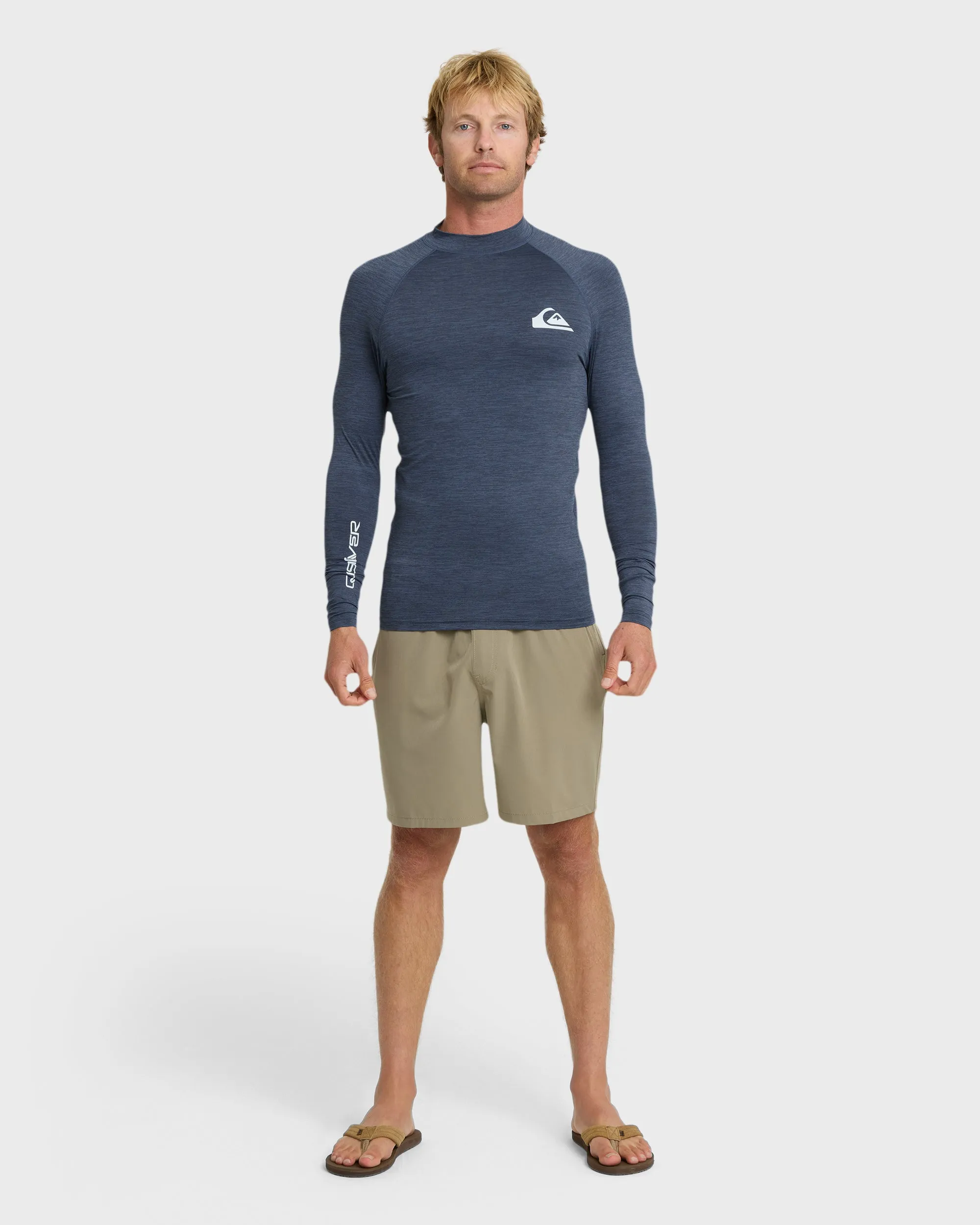 Everyday Upf 50 Long Sleeve Rashguard - Vintage Indigo Heather sold by Quiksilver product image thumbnail 3