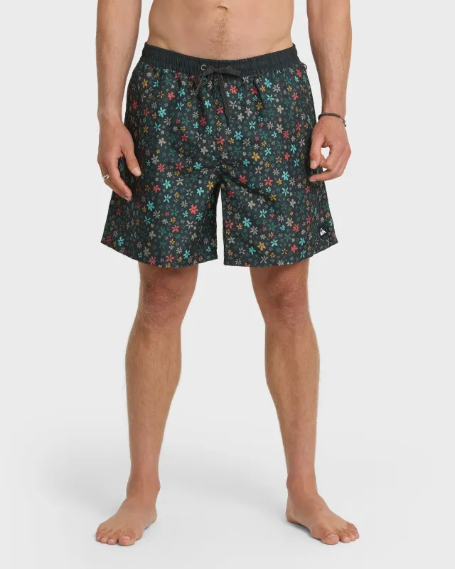 Everyday Ditsy Floral Swim Trunks - Black sold by Quiksilver