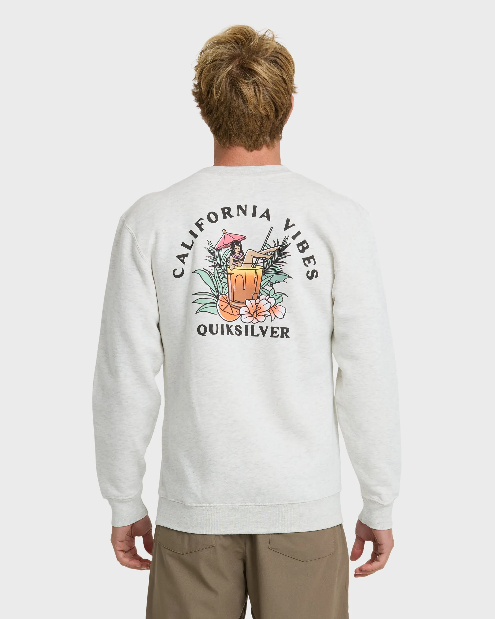 California Vibes Crew Fleece Sweatshirt - Oatmeal Hth sold by Quiksilver product image thumbnail 2