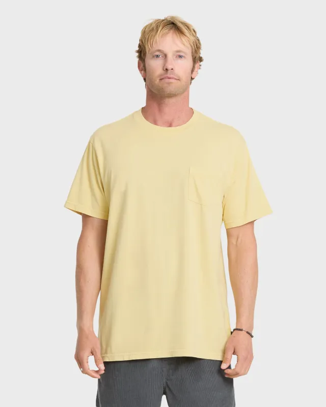 Saltwater Pocket Tee - Pale Yellow sold by Quiksilver