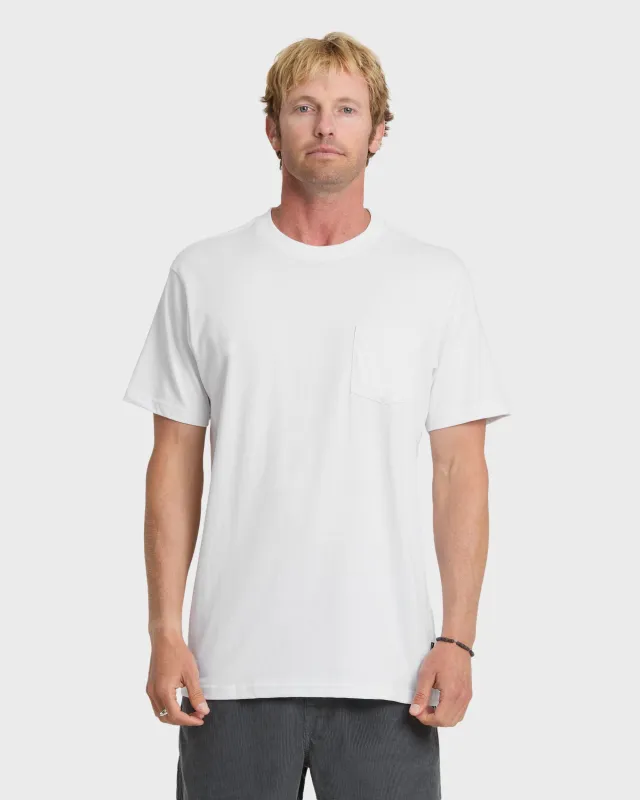 Saltwater Pocket Tee - White sold by Quiksilver