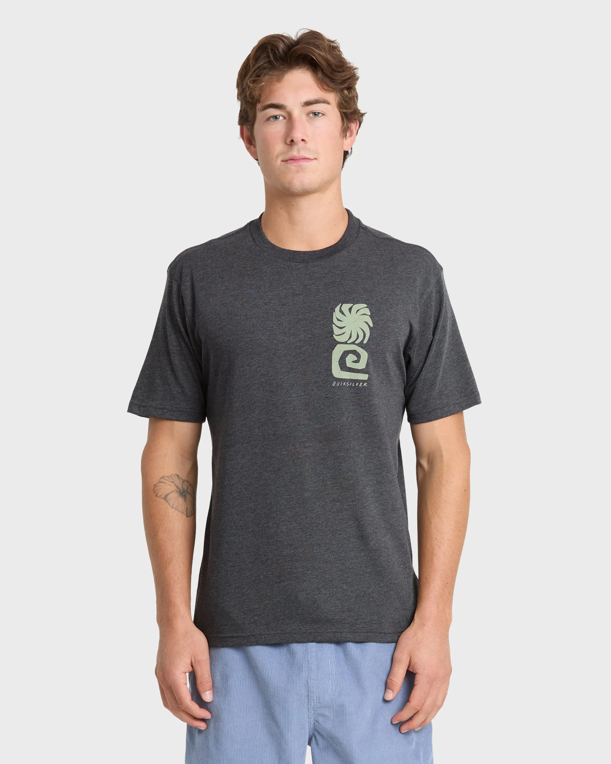 Peaceful Livin Classic T-shirt - Charcoal Heather sold by Quiksilver