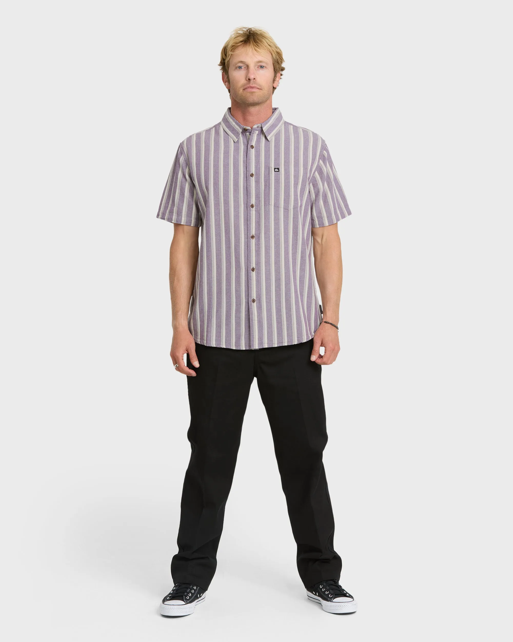 Oxford Stripe Classic Short Sleeve Shirt - Sunset Purple sold by Quiksilver product image thumbnail 3