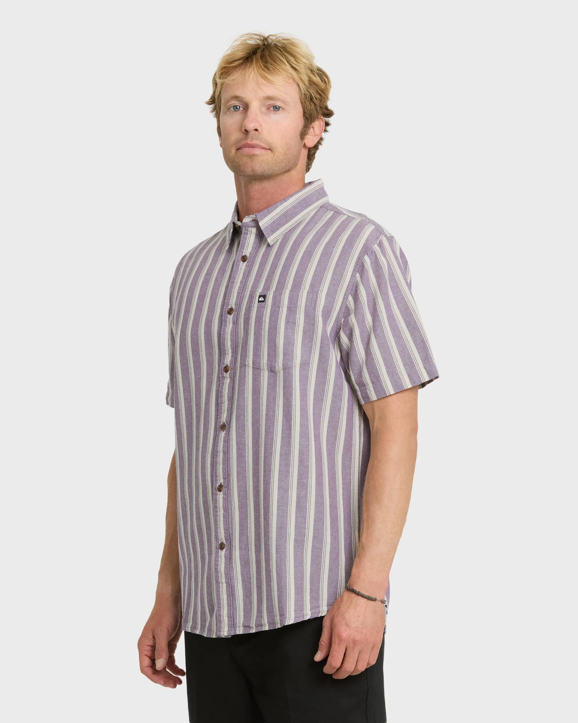Oxford Stripe Classic Short Sleeve Shirt - Sunset Purple sold by Quiksilver product image thumbnail 4