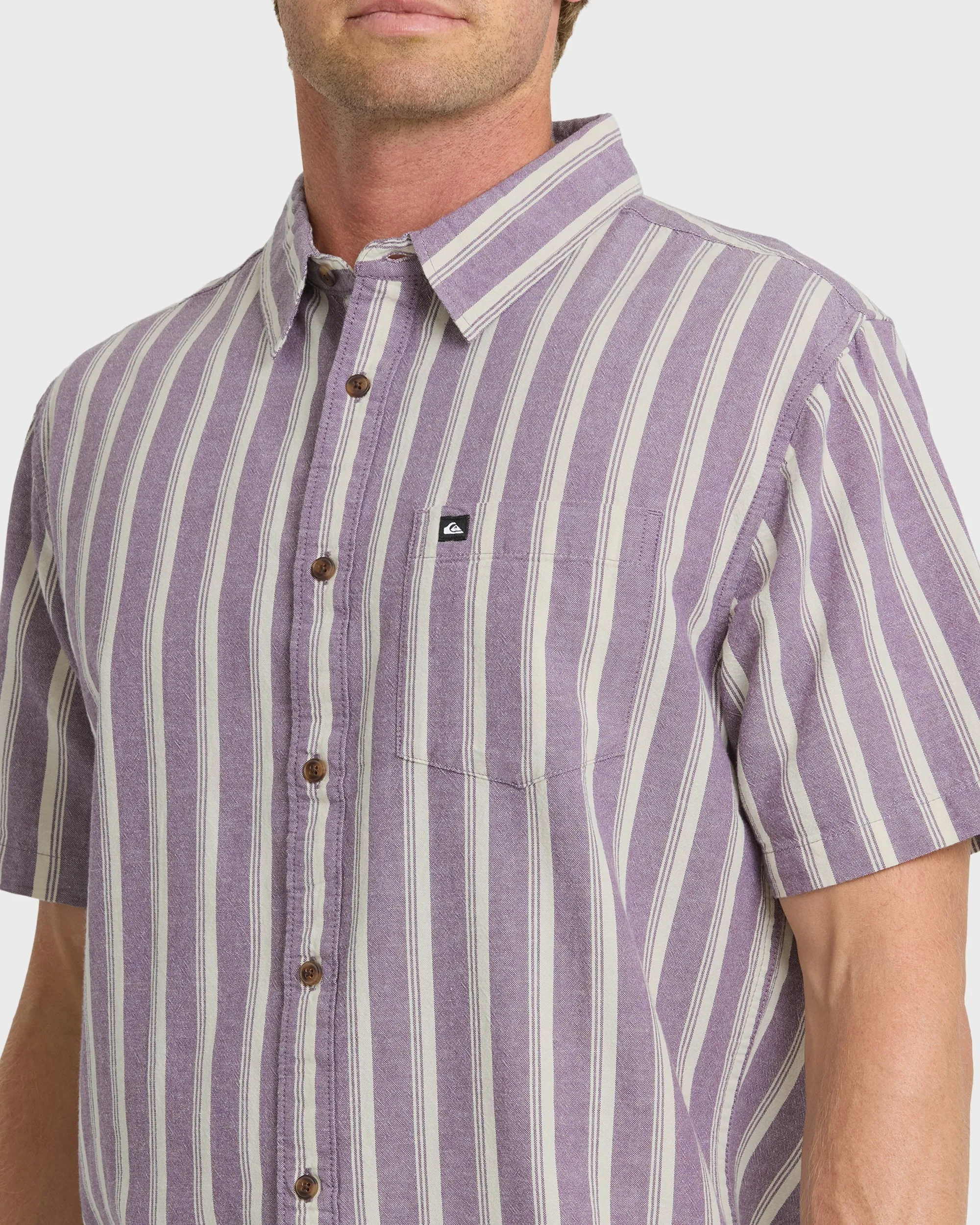 Oxford Stripe Classic Short Sleeve Shirt - Sunset Purple sold by Quiksilver product image thumbnail 5