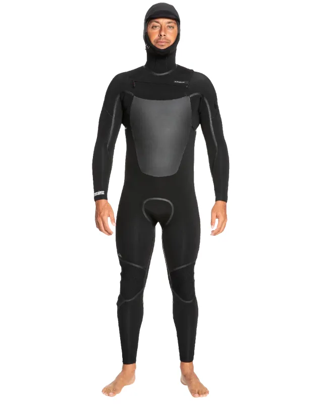 5/4/3 Marathon Sessions Hooded Chest Zip Wetsuit - Black sold by Quiksilver