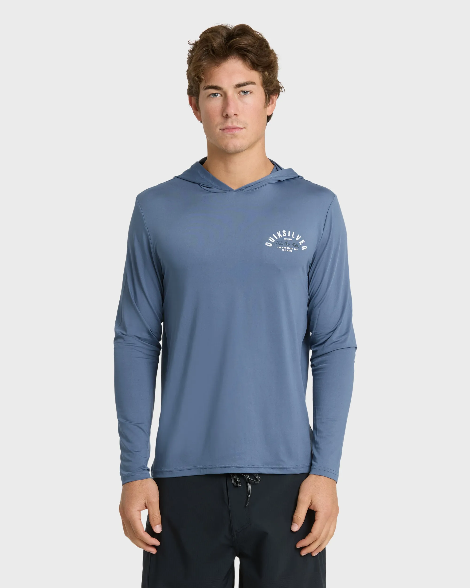 Lookup Long Sleeve Sun Hooded Rashguard - Seaport sold by Quiksilver