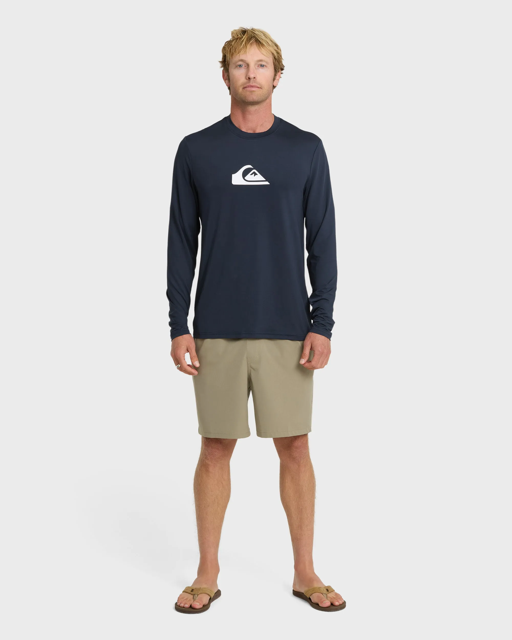 Comp Logo Large Logo Long Sleeve Rashguard - Navy sold by Quiksilver product image thumbnail 3