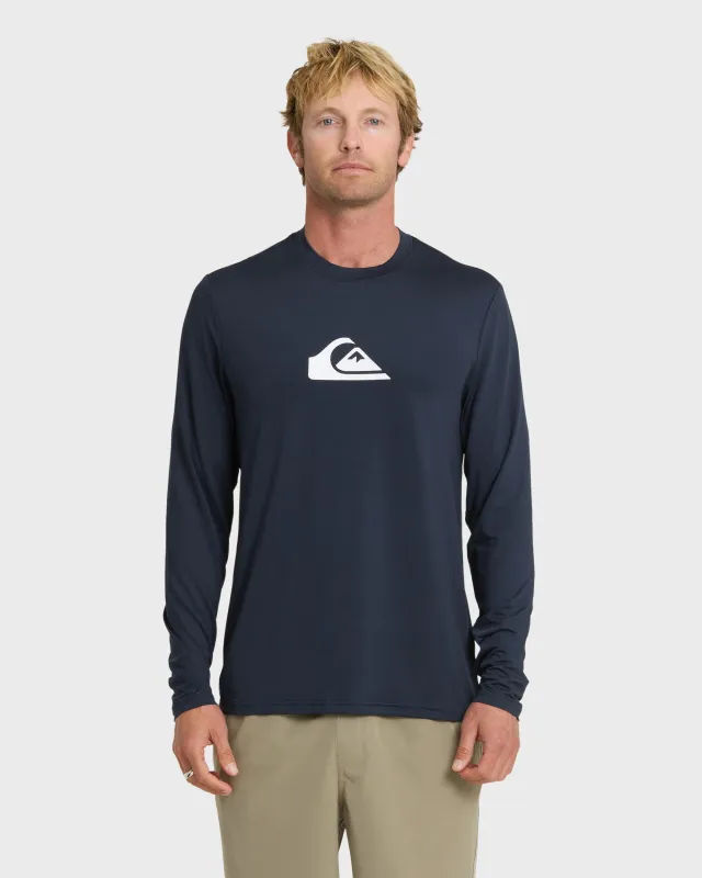 Comp Logo Large Logo Long Sleeve Rashguard - Navy sold by Quiksilver