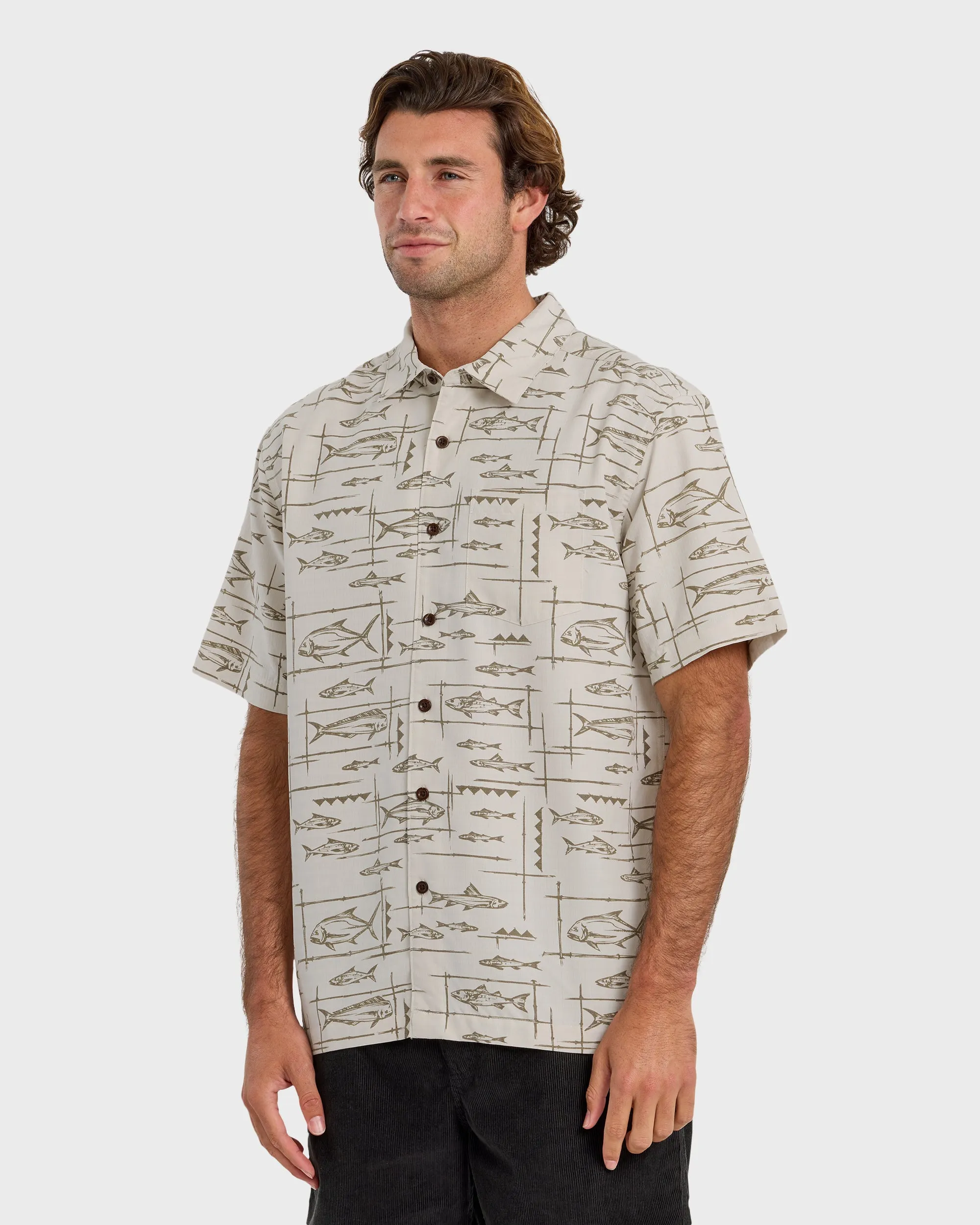 Waterman Topanga Short Sleeve Shirt - Moonbeam sold by Quiksilver product image thumbnail 4