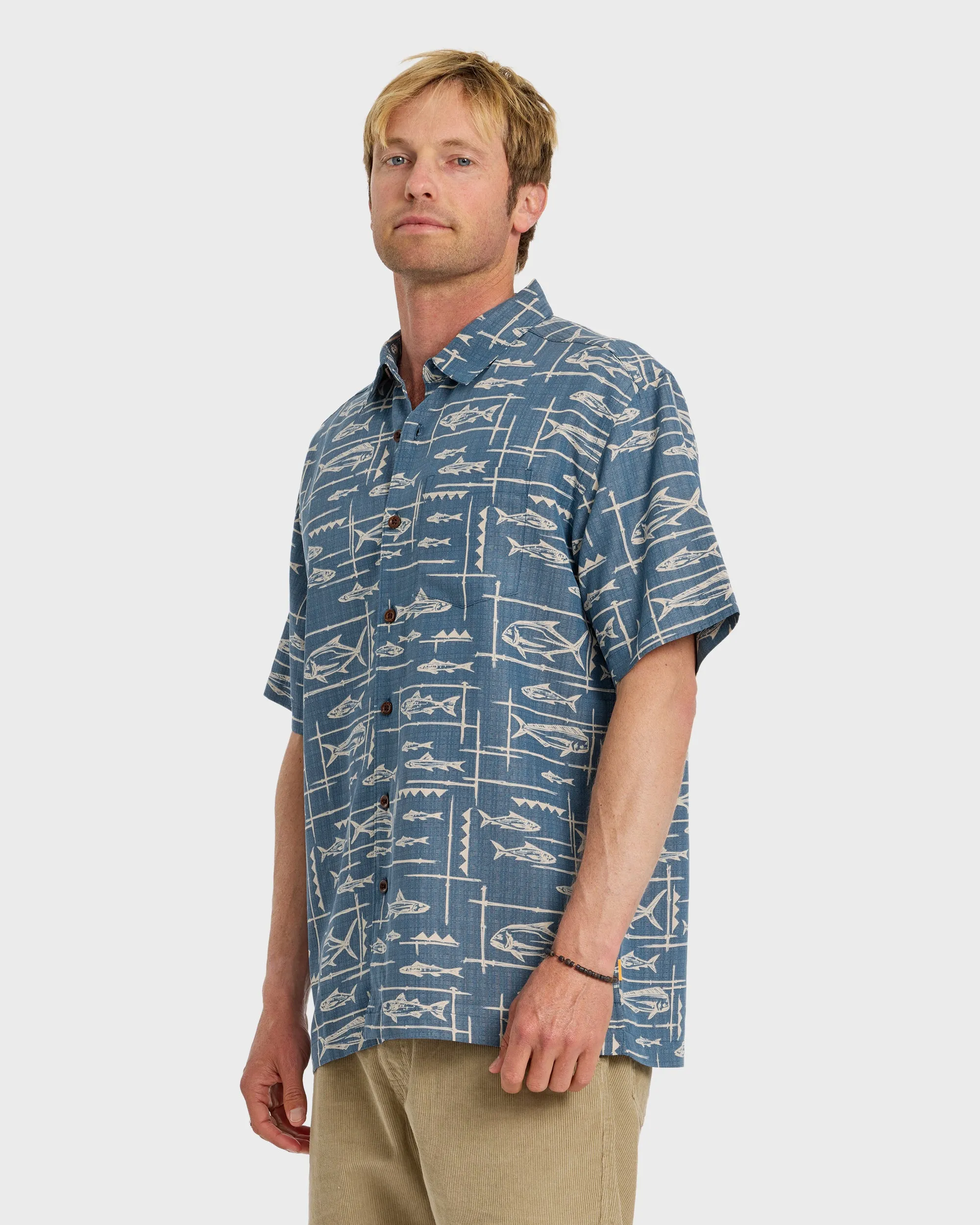 Waterman Topanga Short Sleeve Shirt - Dark Denim sold by Quiksilver product image thumbnail 4