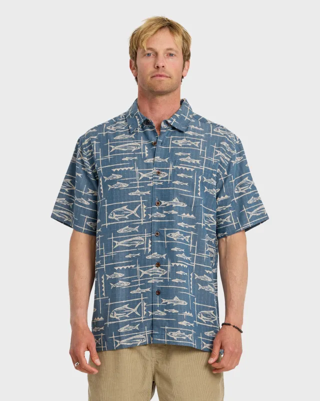 Waterman Topanga Short Sleeve Shirt - Dark Denim sold by Quiksilver