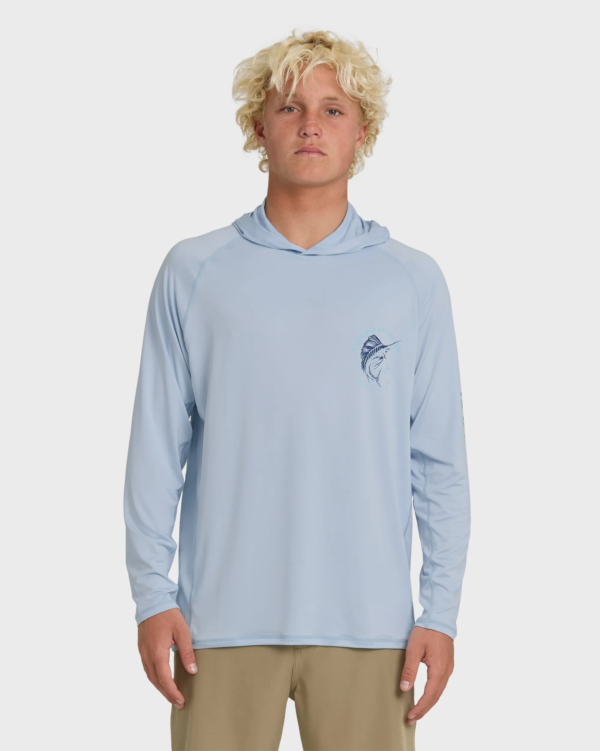 Waterman Marley Hooded Long Sleeve UPF 50 Surf Shirt - Skyway sold by Quiksilver