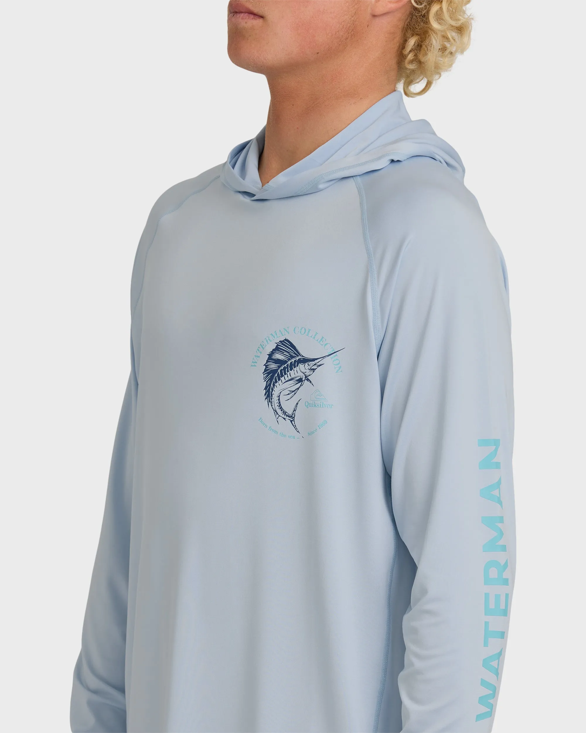 Waterman Marley Hooded Long Sleeve UPF 50 Surf Shirt - Skyway sold by Quiksilver product image thumbnail 5