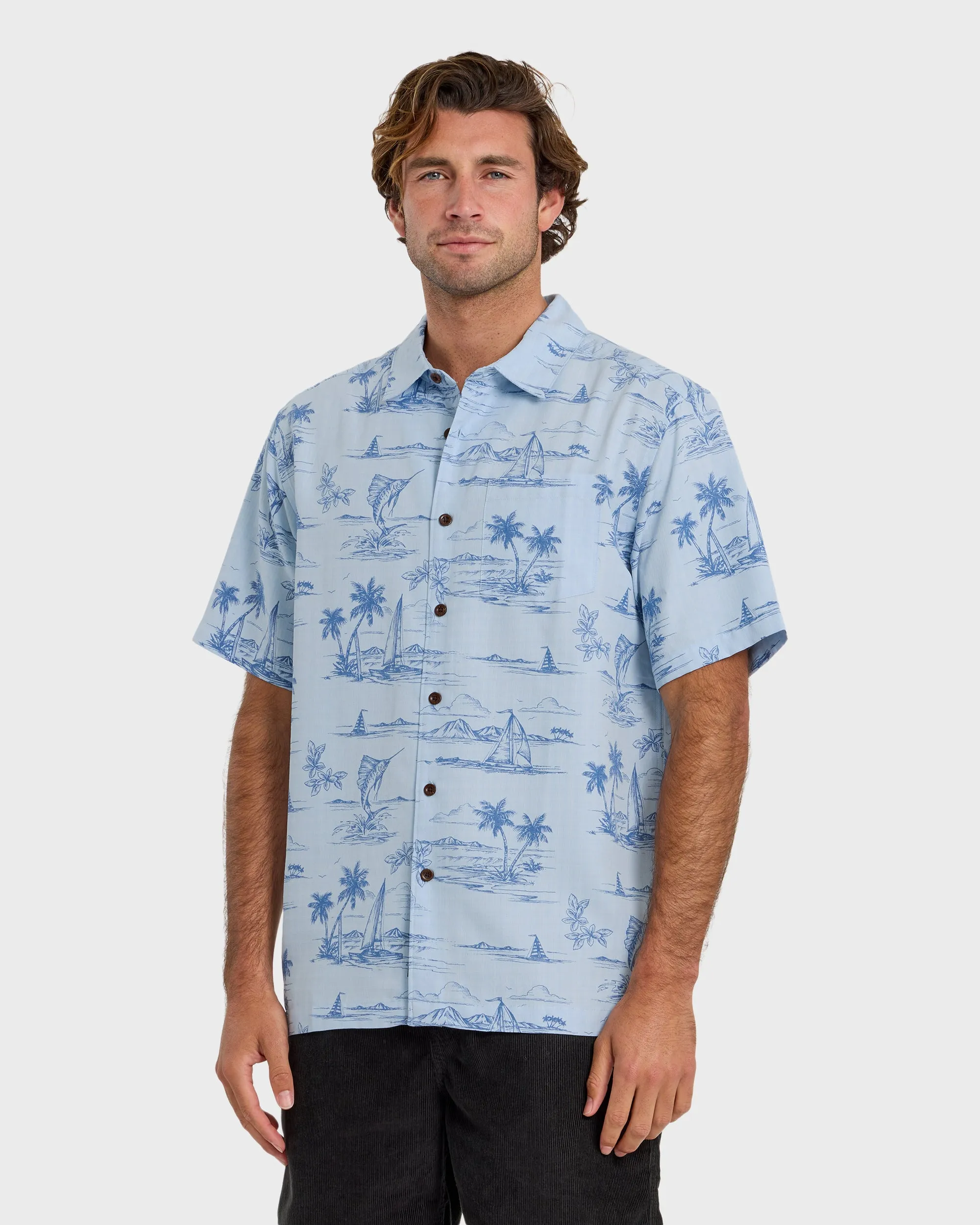 Waterman Sail Away Short Sleeve Shirt - Skyway sold by Quiksilver product image thumbnail 4