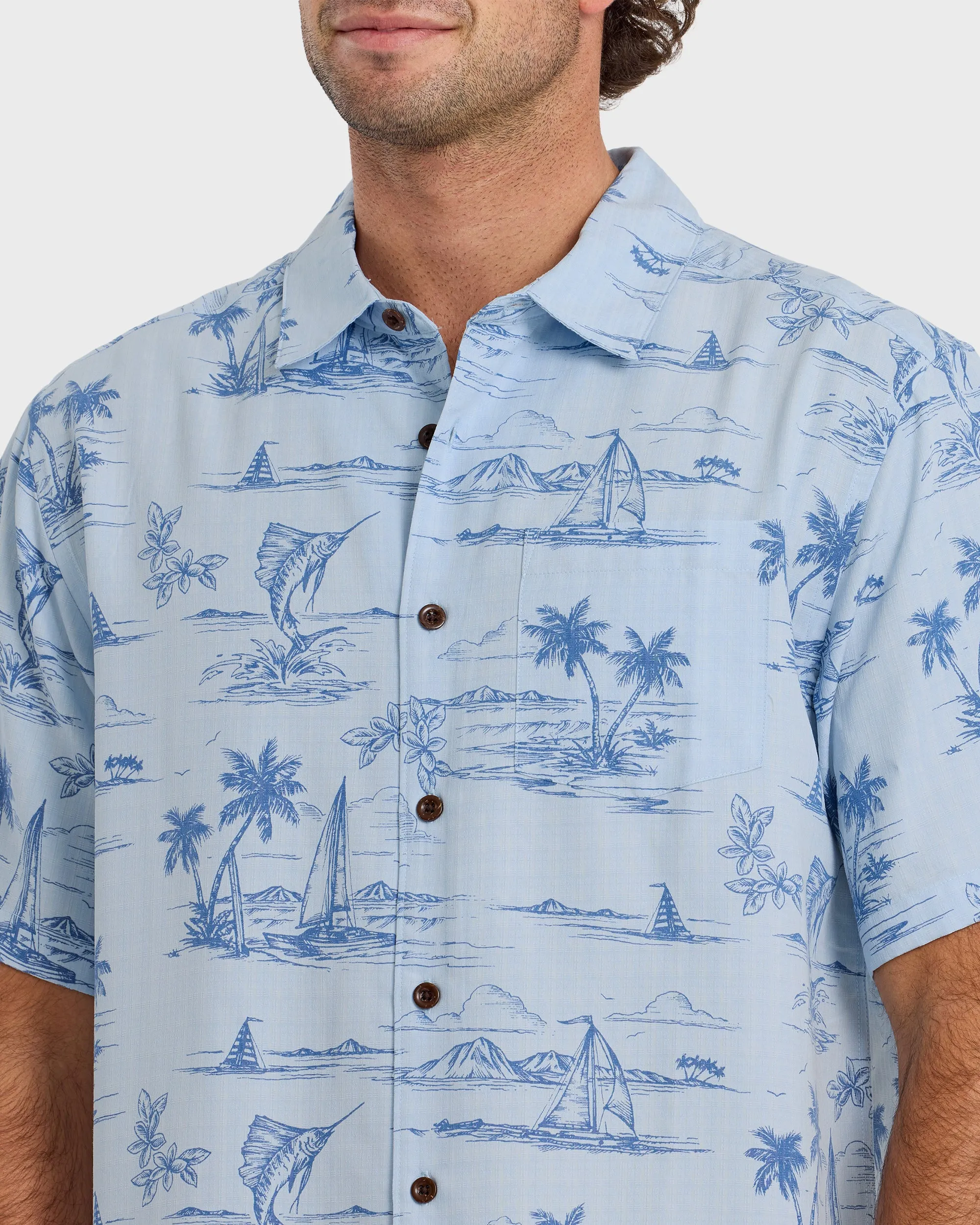 Waterman Sail Away Short Sleeve Shirt - Skyway sold by Quiksilver product image thumbnail 5