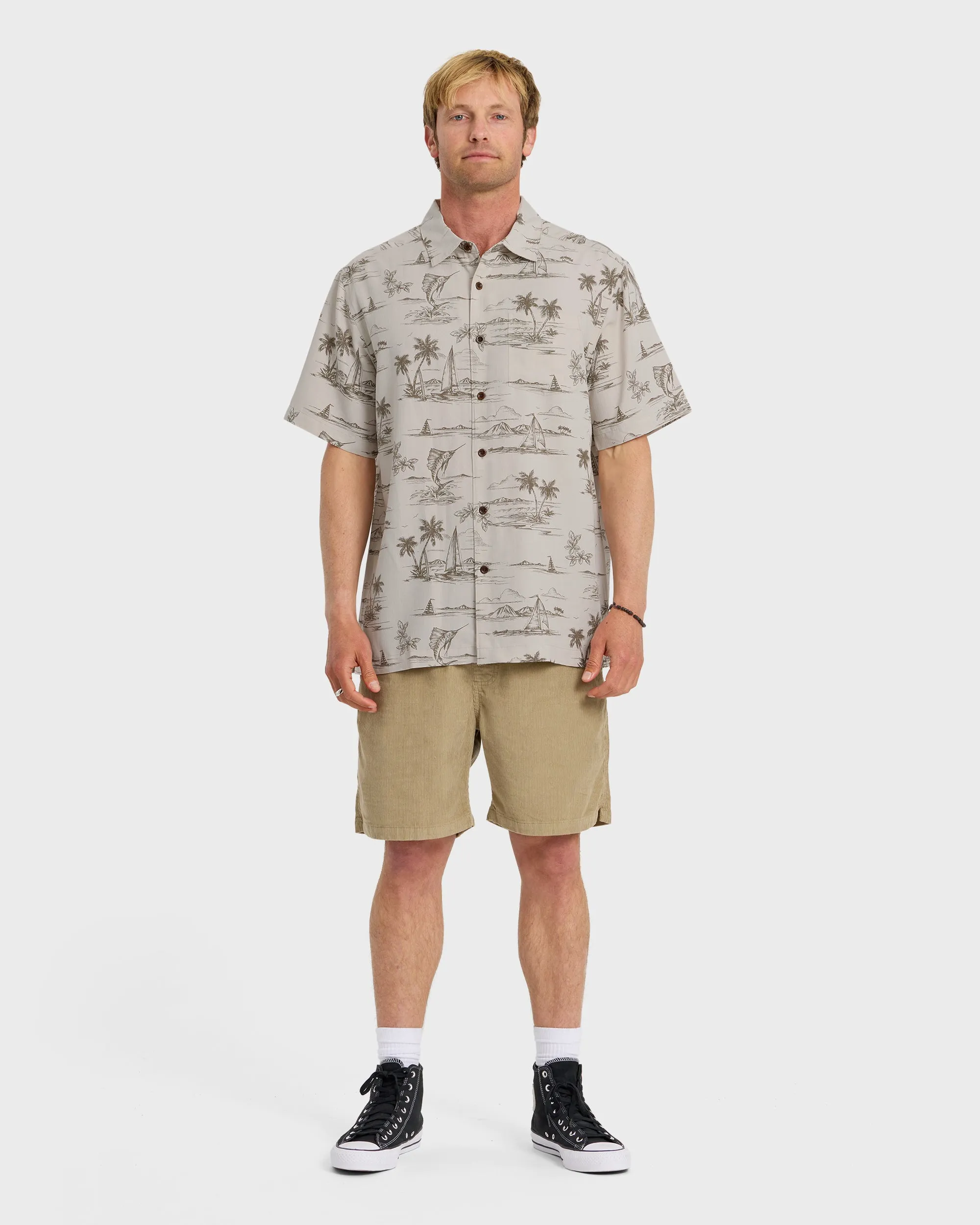 Waterman Sail Away Short Sleeve Shirt - Moonbeam sold by Quiksilver product image thumbnail 3