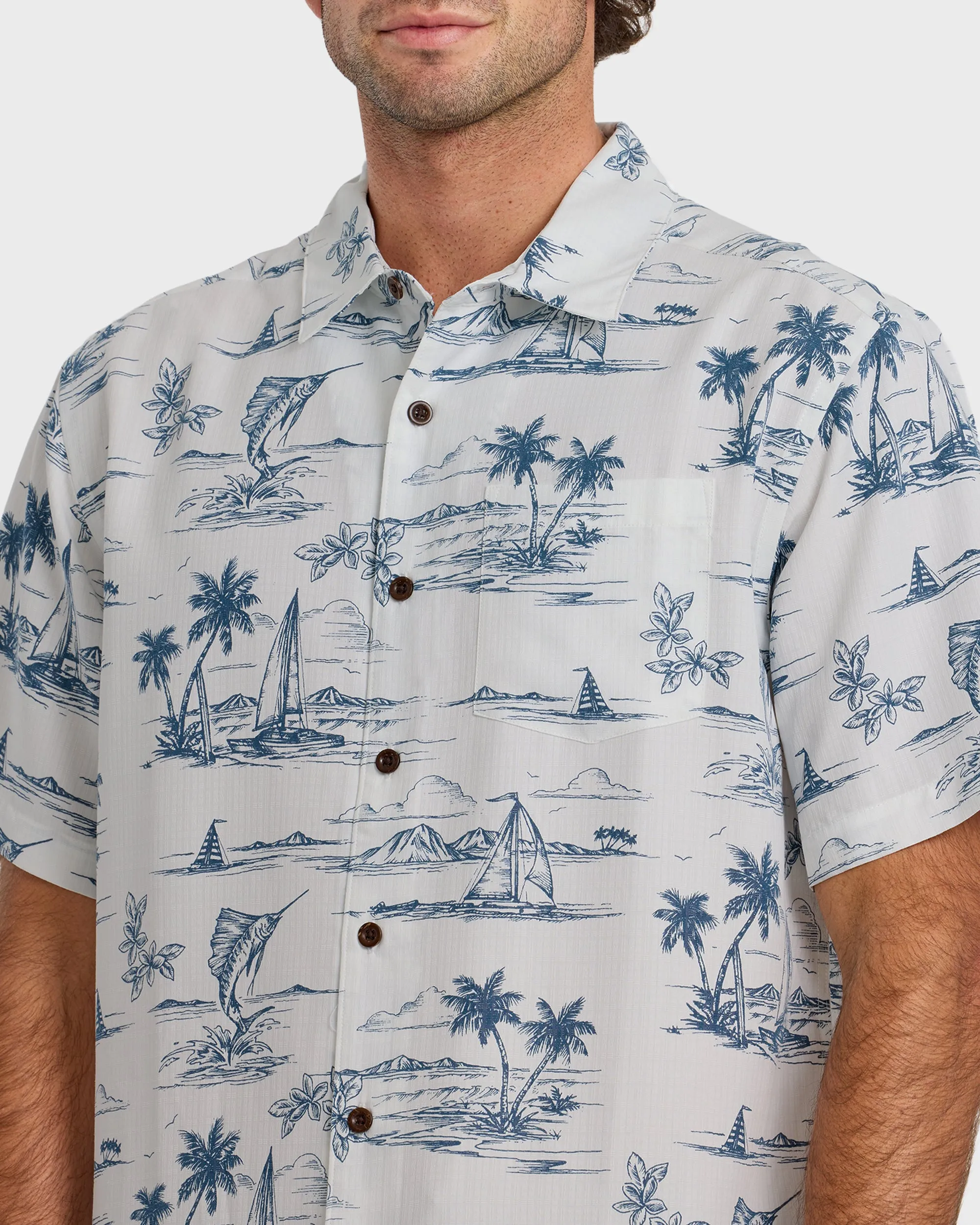 Waterman Sail Away Short Sleeve Shirt - Dark Denim sold by Quiksilver product image thumbnail 5