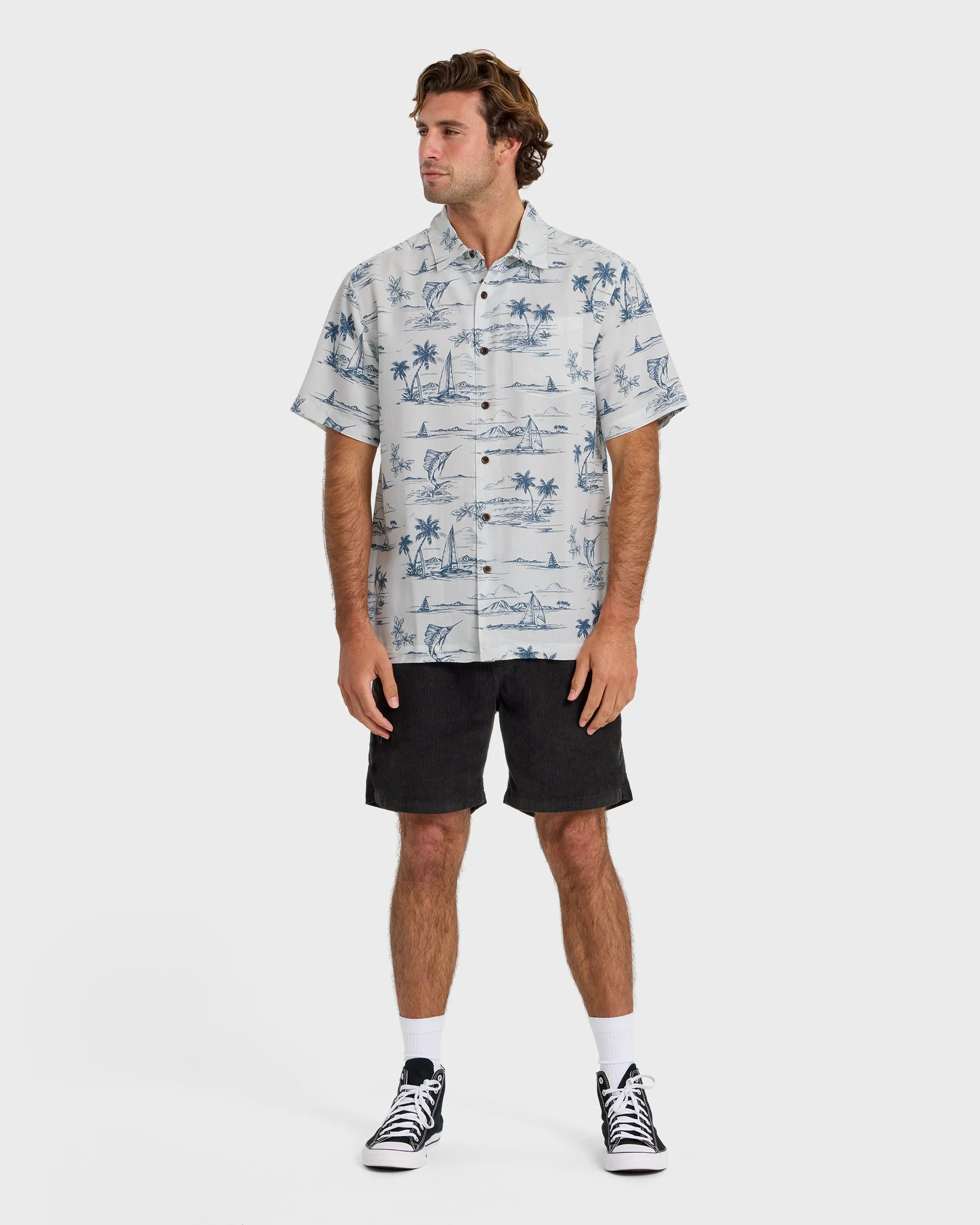 Waterman Sail Away Short Sleeve Shirt - Dark Denim sold by Quiksilver product image thumbnail 3