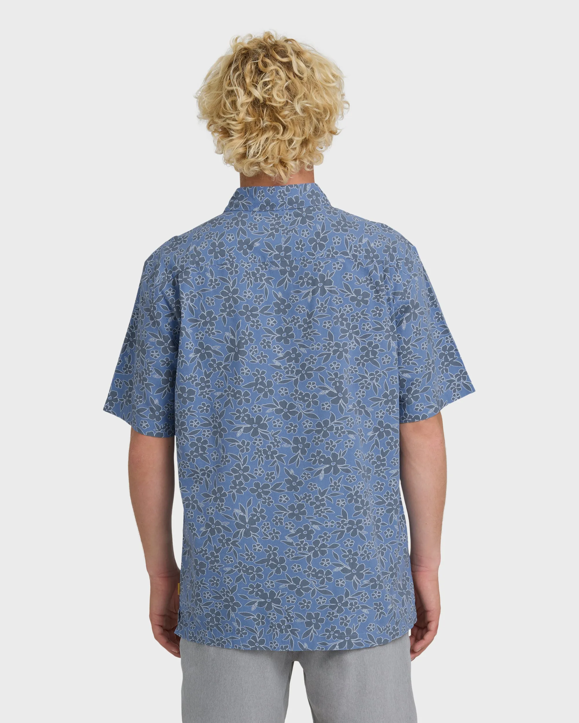Waterman Flower Field Short Sleeve Shirt - Blue Shadow sold by Quiksilver product image thumbnail 2
