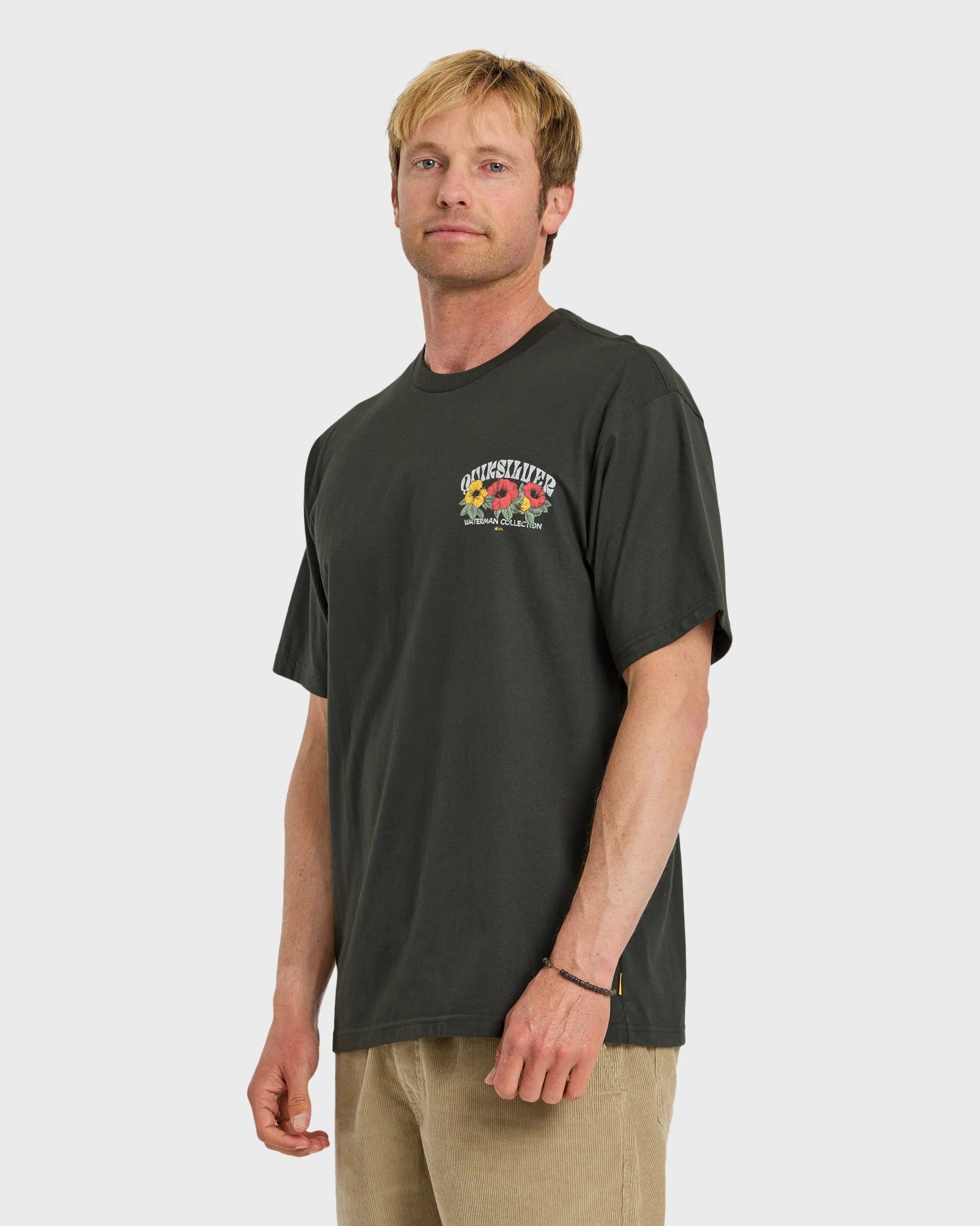 Waterman Las Flores Sueded Short Sleeve T-Shirt - Phantom sold by Quiksilver product image thumbnail 4
