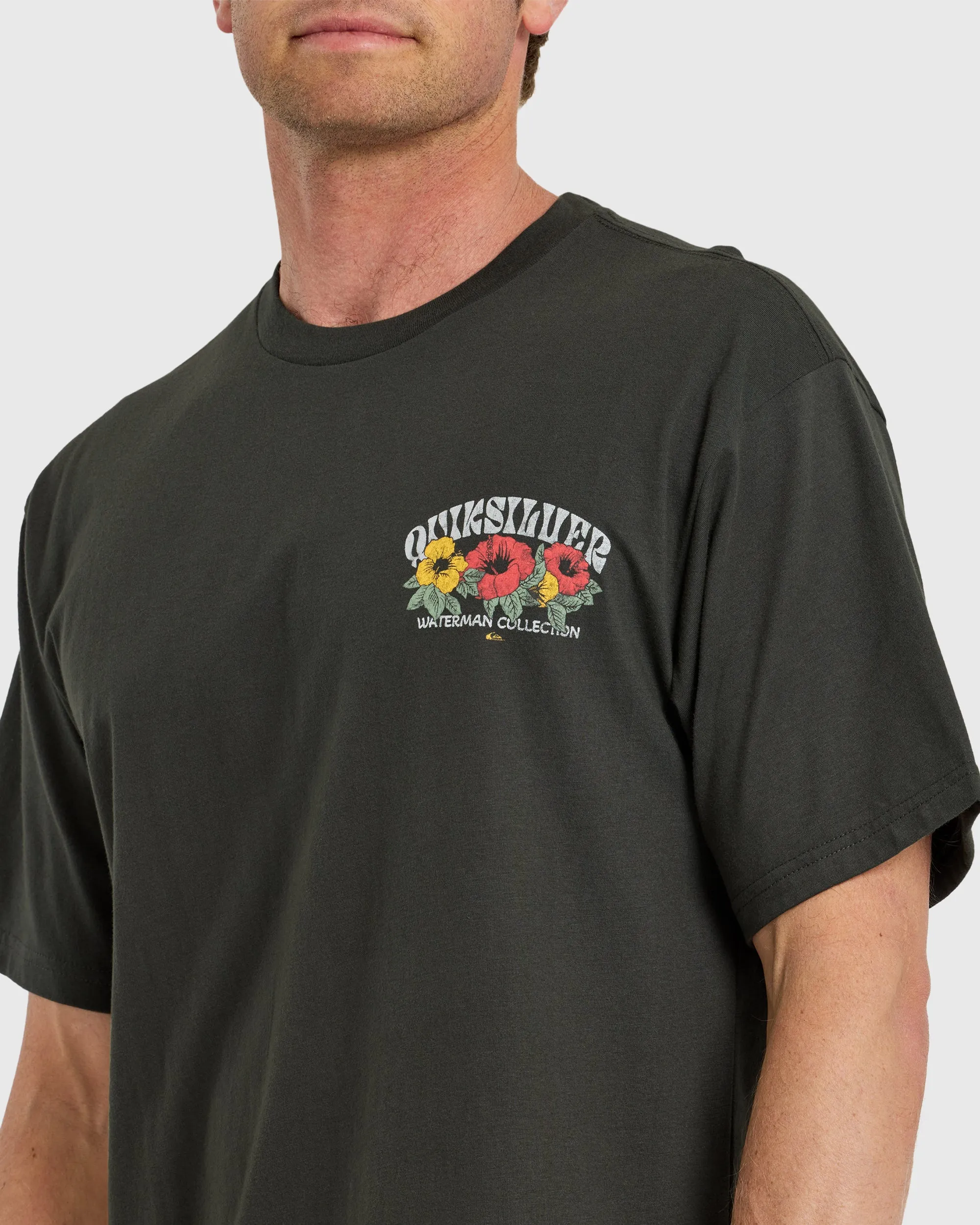 Waterman Las Flores Sueded Short Sleeve T-Shirt - Phantom sold by Quiksilver product image thumbnail 5