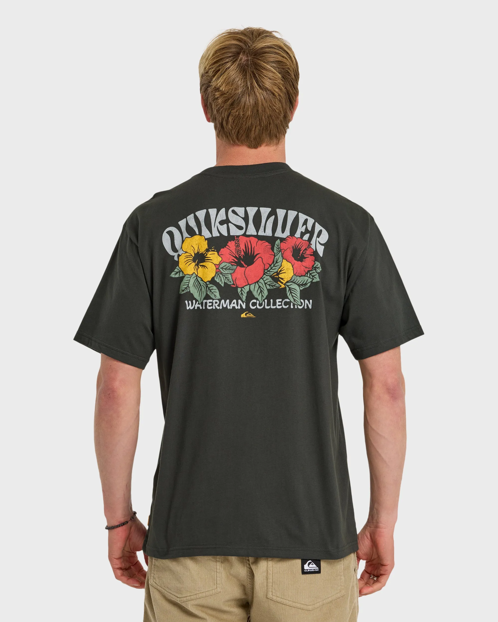 Waterman Las Flores Sueded Short Sleeve T-Shirt - Phantom sold by Quiksilver product image thumbnail 2